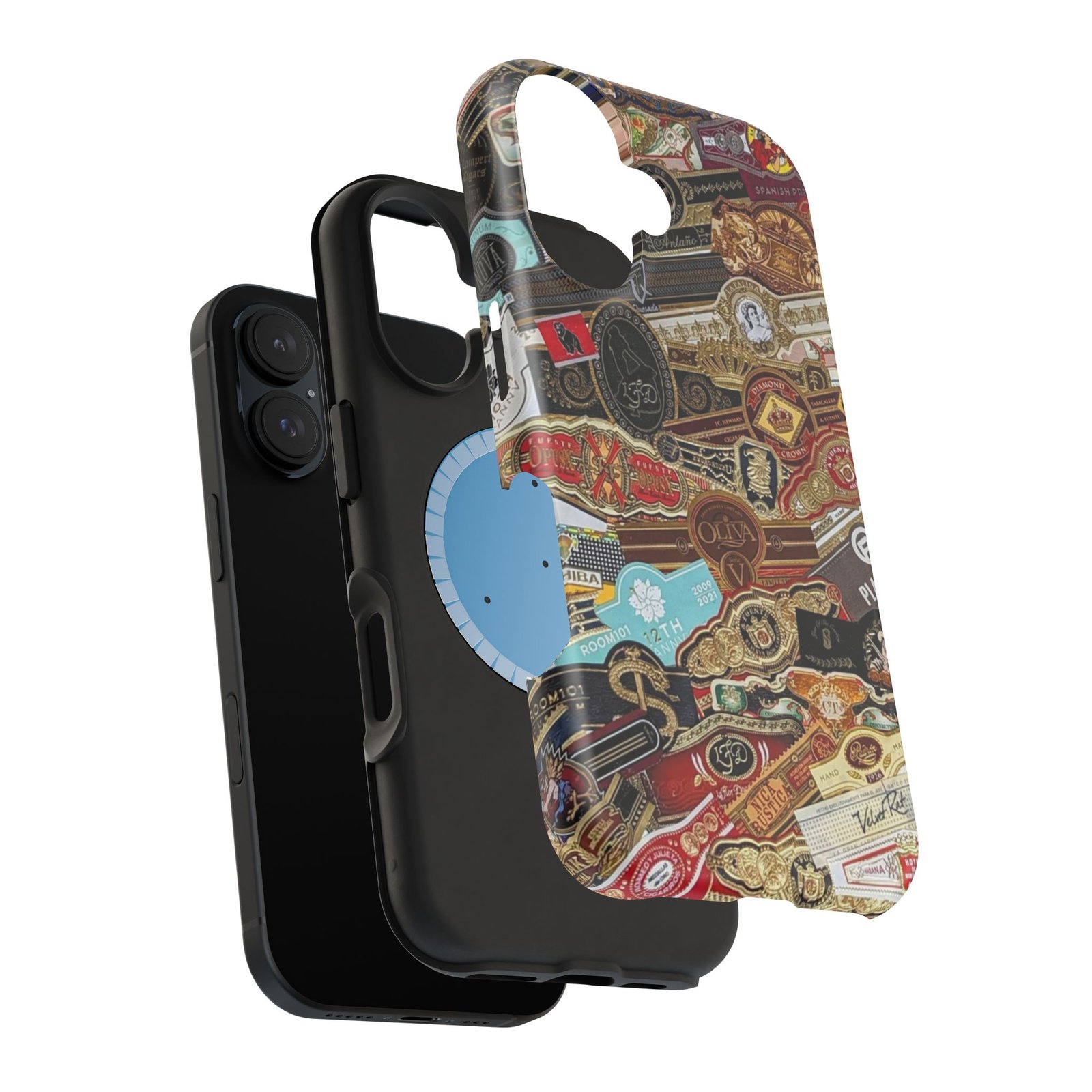Cigar Band Collage Magnetic Impact-Resistant Phone Case - Image 152