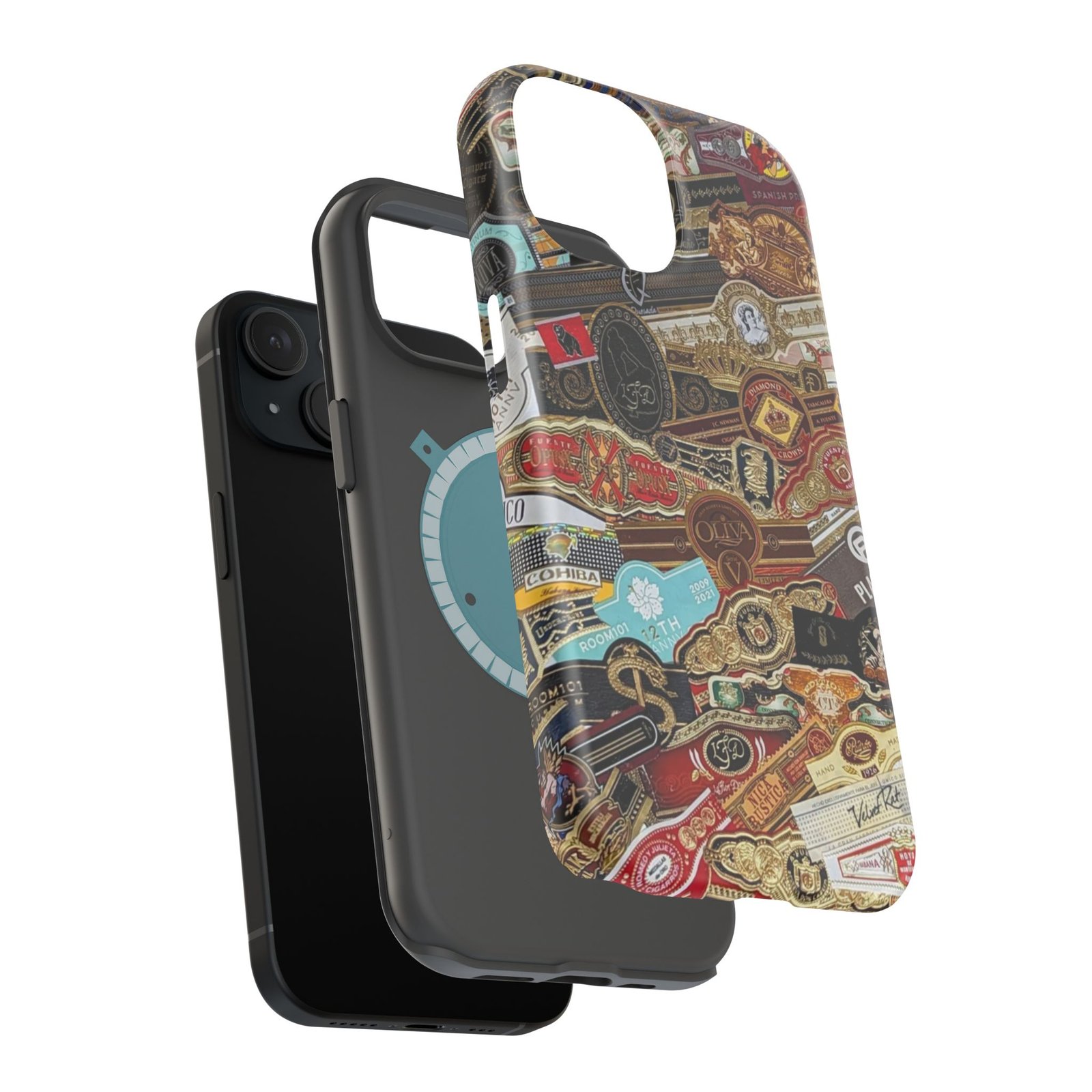 Cigar Band Collage Magnetic Impact-Resistant Phone Case - Image 100