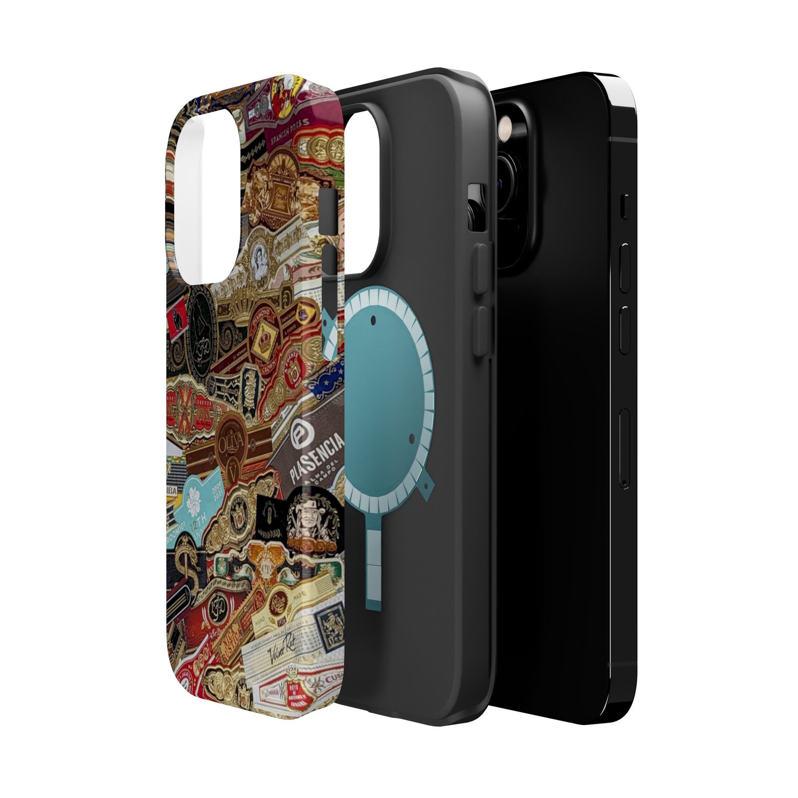 Cigar Band Collage Magnetic Impact-Resistant Phone Case - Image 23