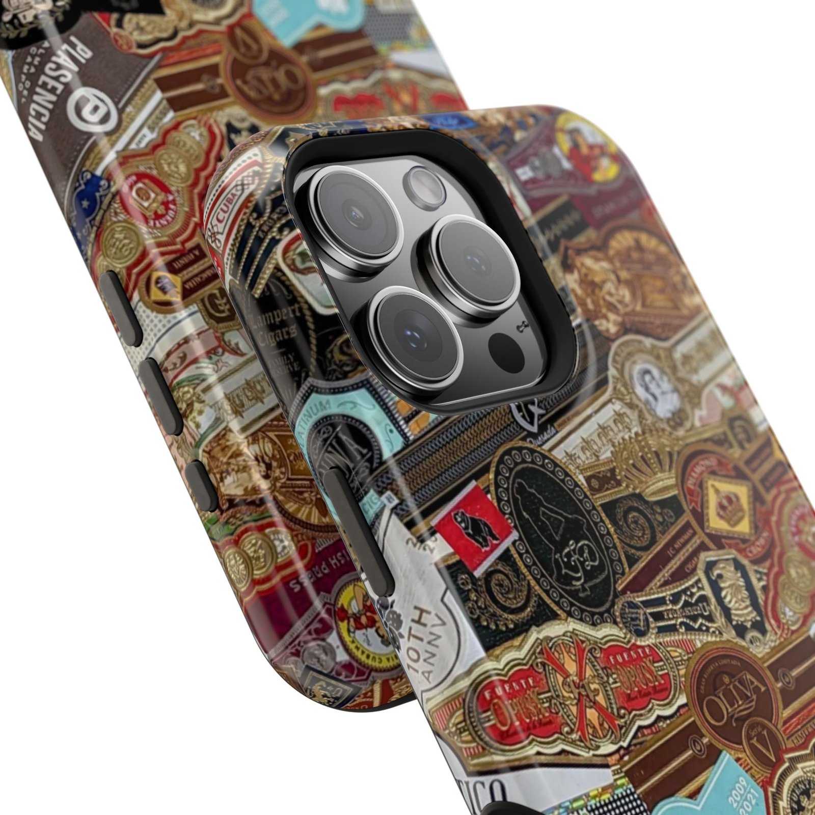Cigar Band Collage Magnetic Impact-Resistant Phone Case - Image 4