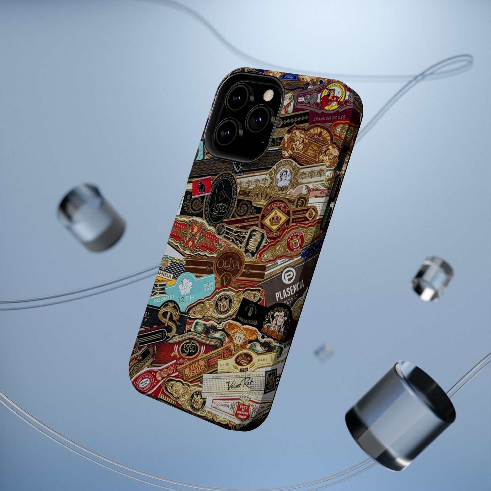 Cigar Band Collage Magnetic Impact-Resistant Phone Case - Image 86