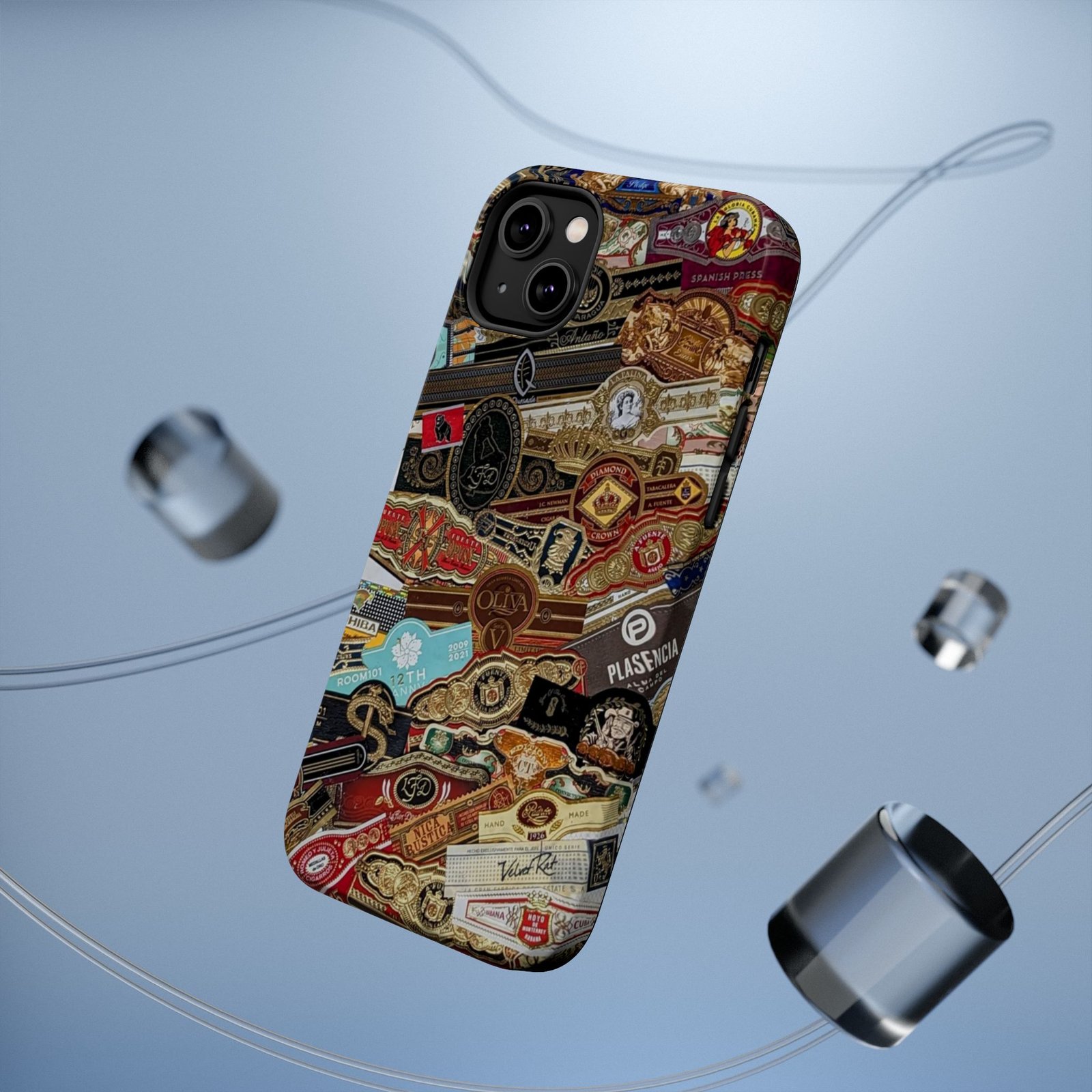 Cigar Band Collage Magnetic Impact-Resistant Phone Case - Image 36