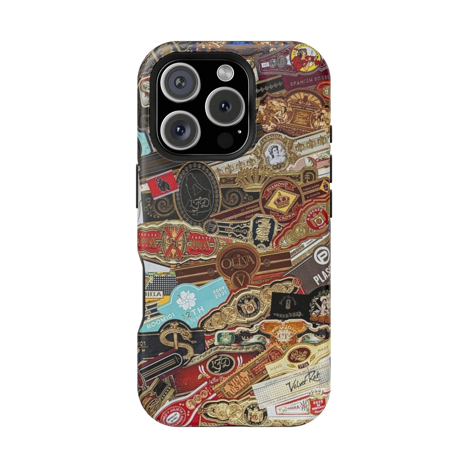 Cigar Band Collage Magnetic Impact-Resistant Phone Case - Image 187