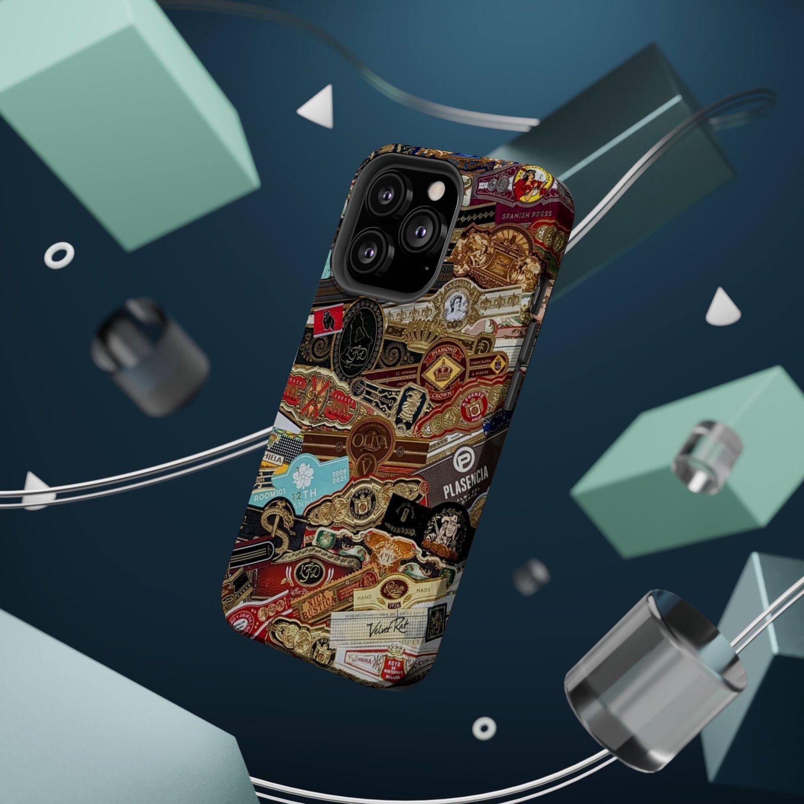 Cigar Band Collage Magnetic Impact-Resistant Phone Case - Image 74