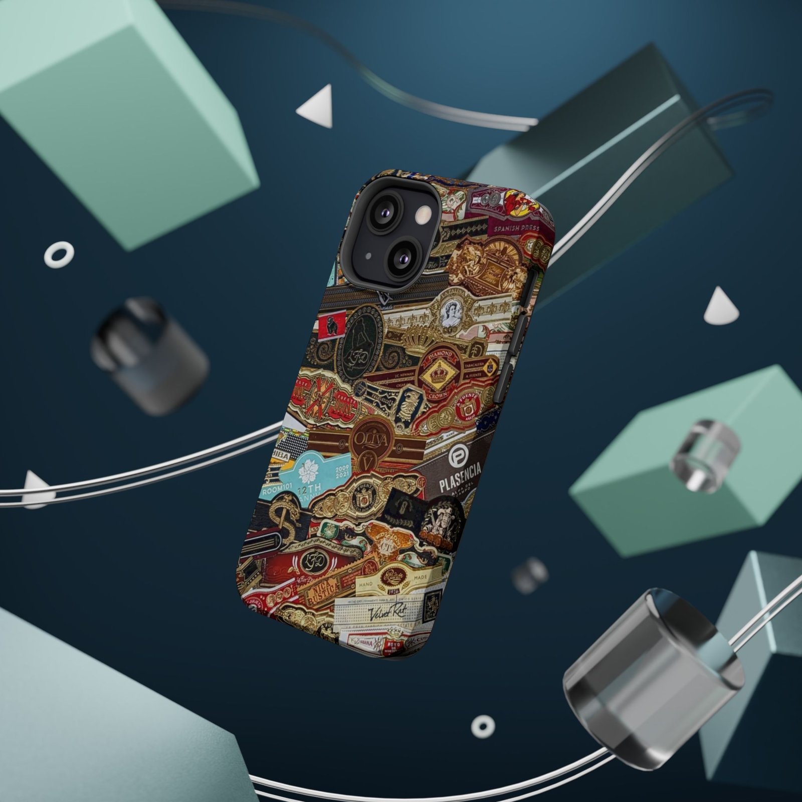 Cigar Band Collage Magnetic Impact-Resistant Phone Case - Image 69