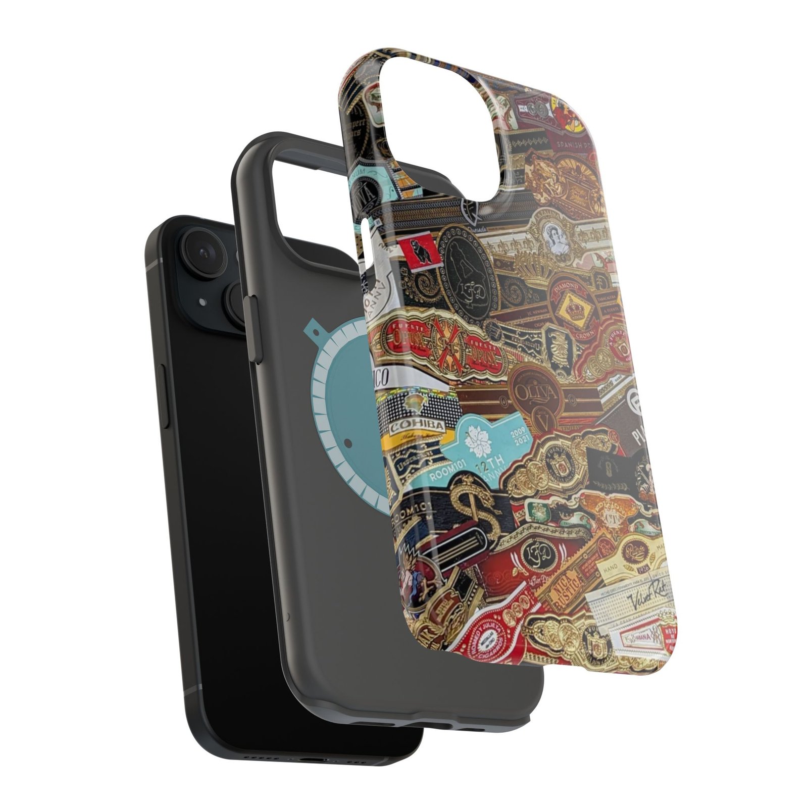 Cigar Band Collage Magnetic Impact-Resistant Phone Case - Image 95