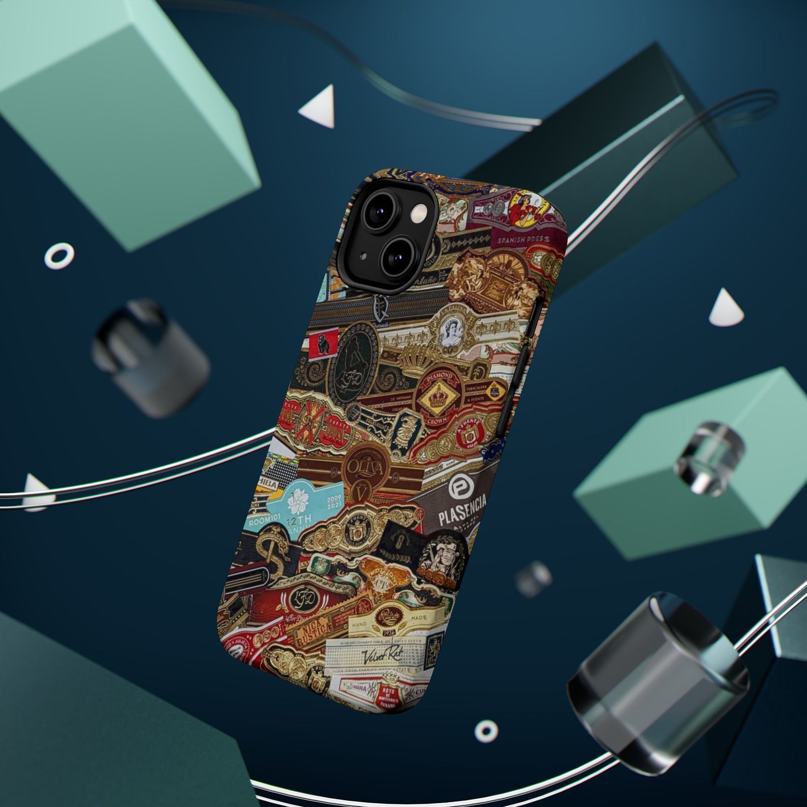 Cigar Band Collage Magnetic Impact-Resistant Phone Case - Image 19