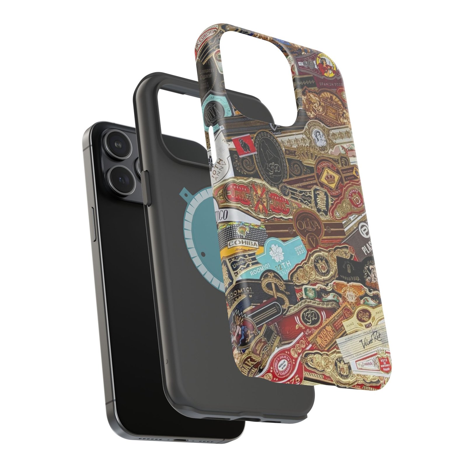 Cigar Band Collage Magnetic Impact-Resistant Phone Case - Image 130