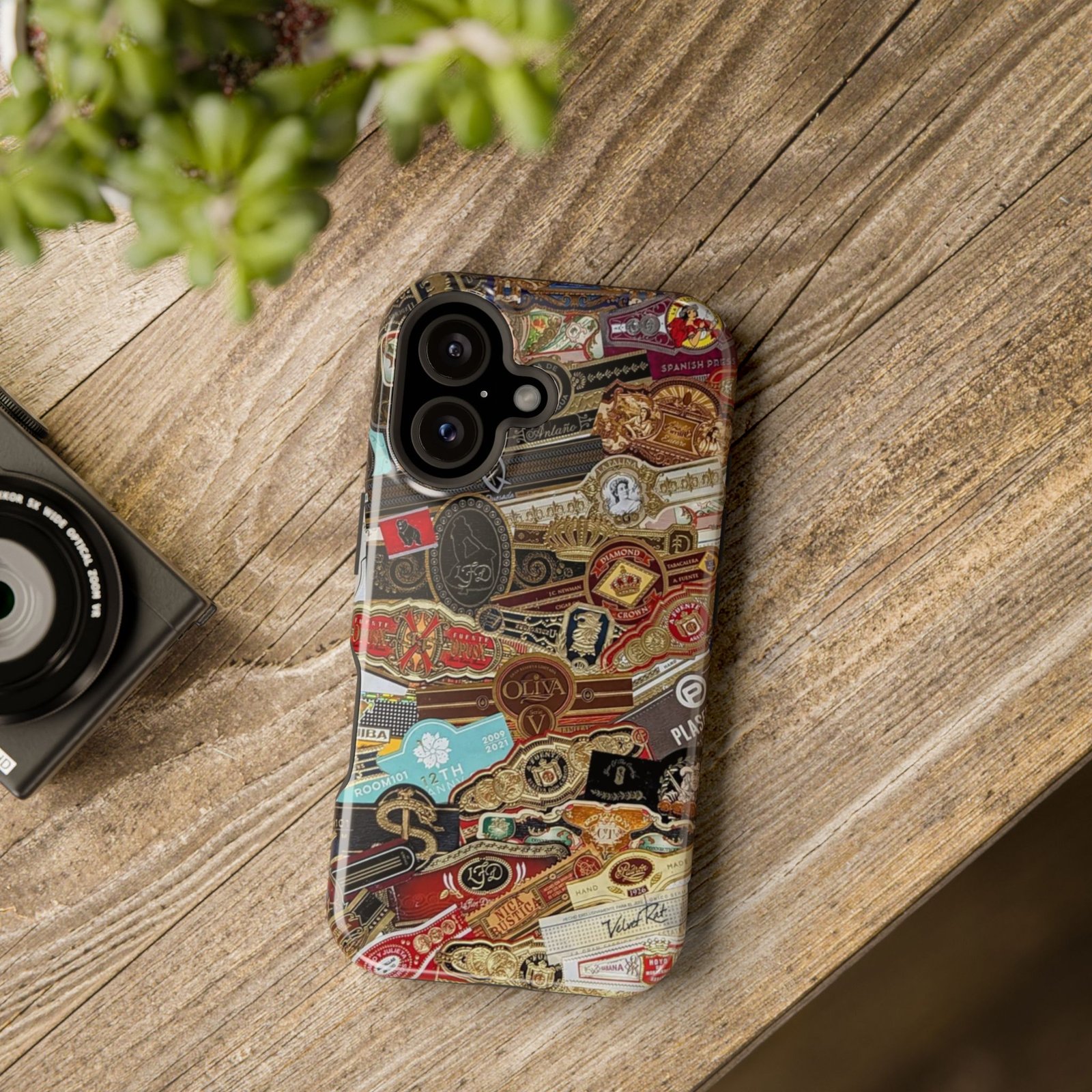 Cigar Band Collage Magnetic Impact-Resistant Phone Case - Image 142