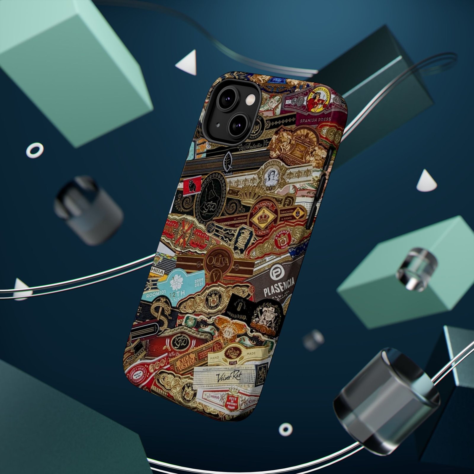 Cigar Band Collage Magnetic Impact-Resistant Phone Case - Image 34