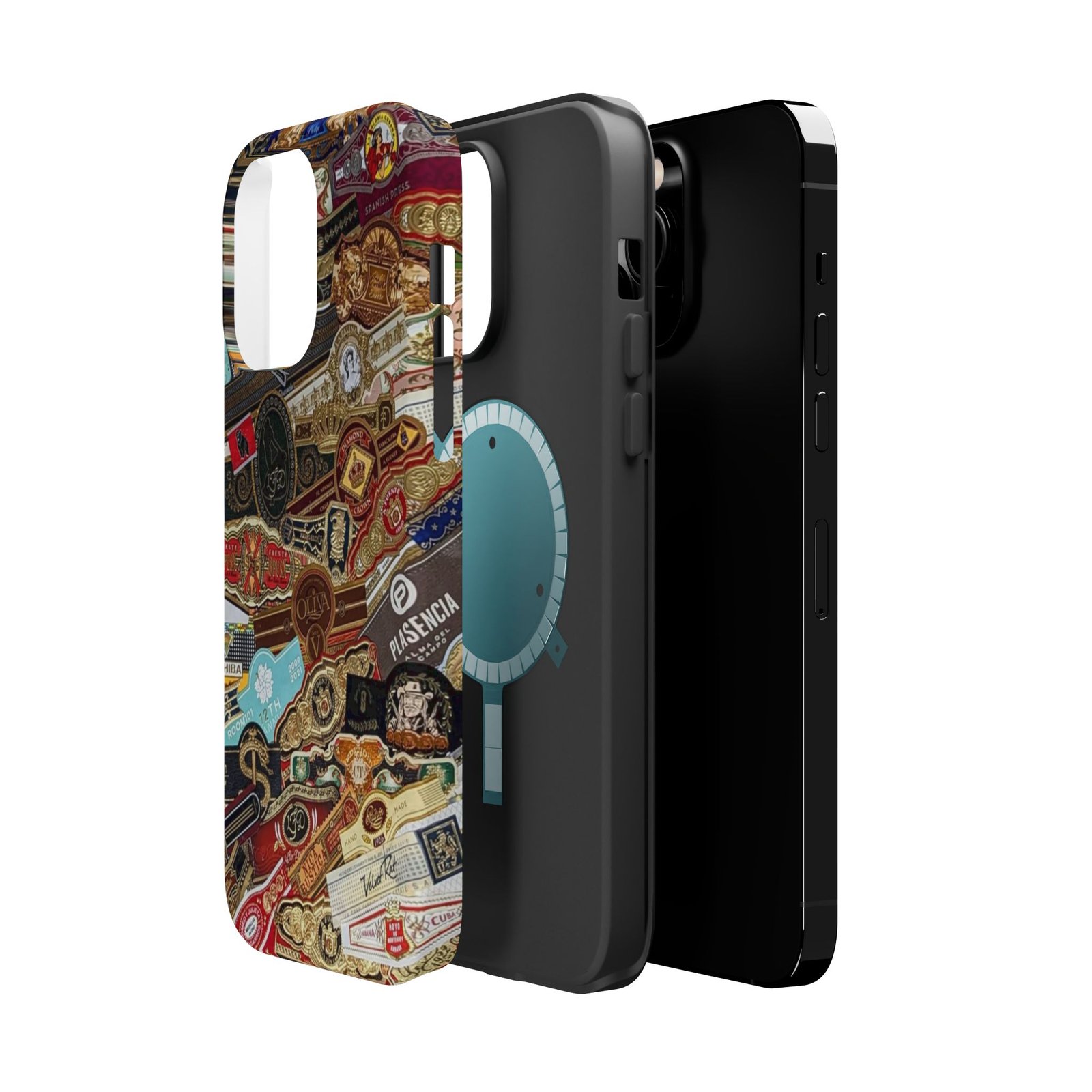 Cigar Band Collage Magnetic Impact-Resistant Phone Case - Image 48