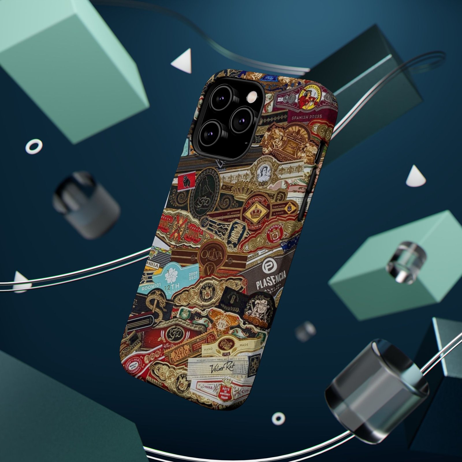 Cigar Band Collage Magnetic Impact-Resistant Phone Case - Image 49