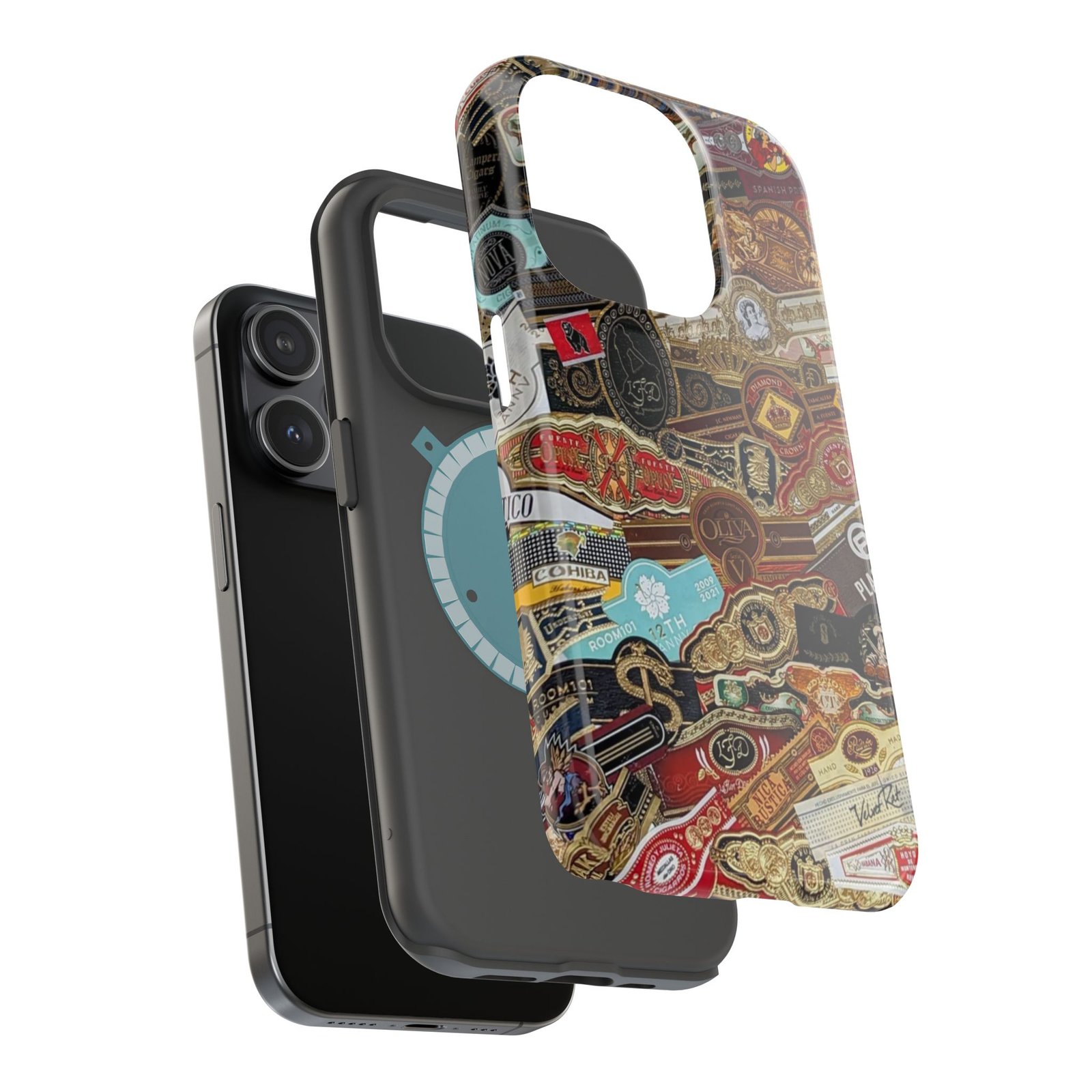 Cigar Band Collage Magnetic Impact-Resistant Phone Case - Image 105