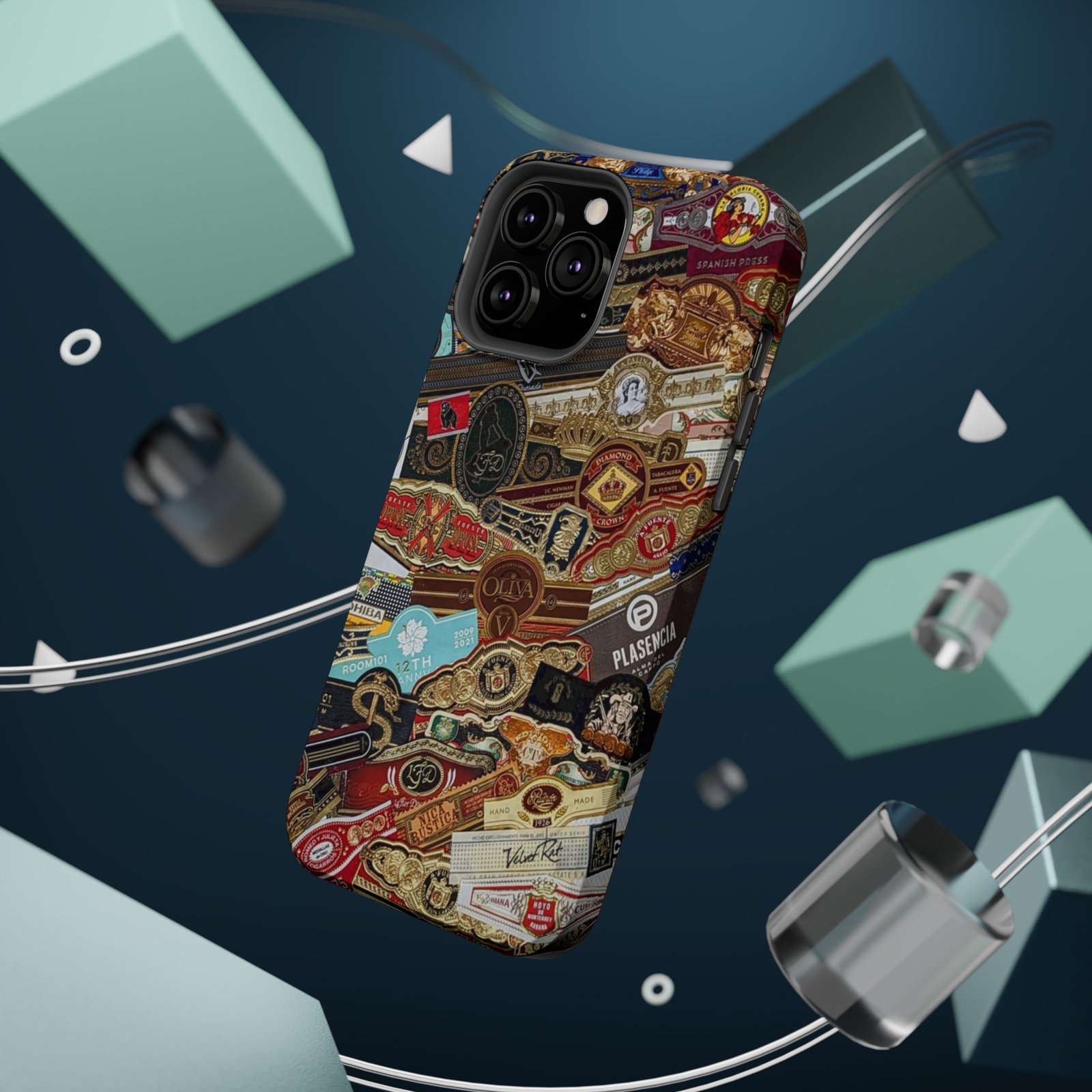 Cigar Band Collage Magnetic Impact-Resistant Phone Case - Image 89