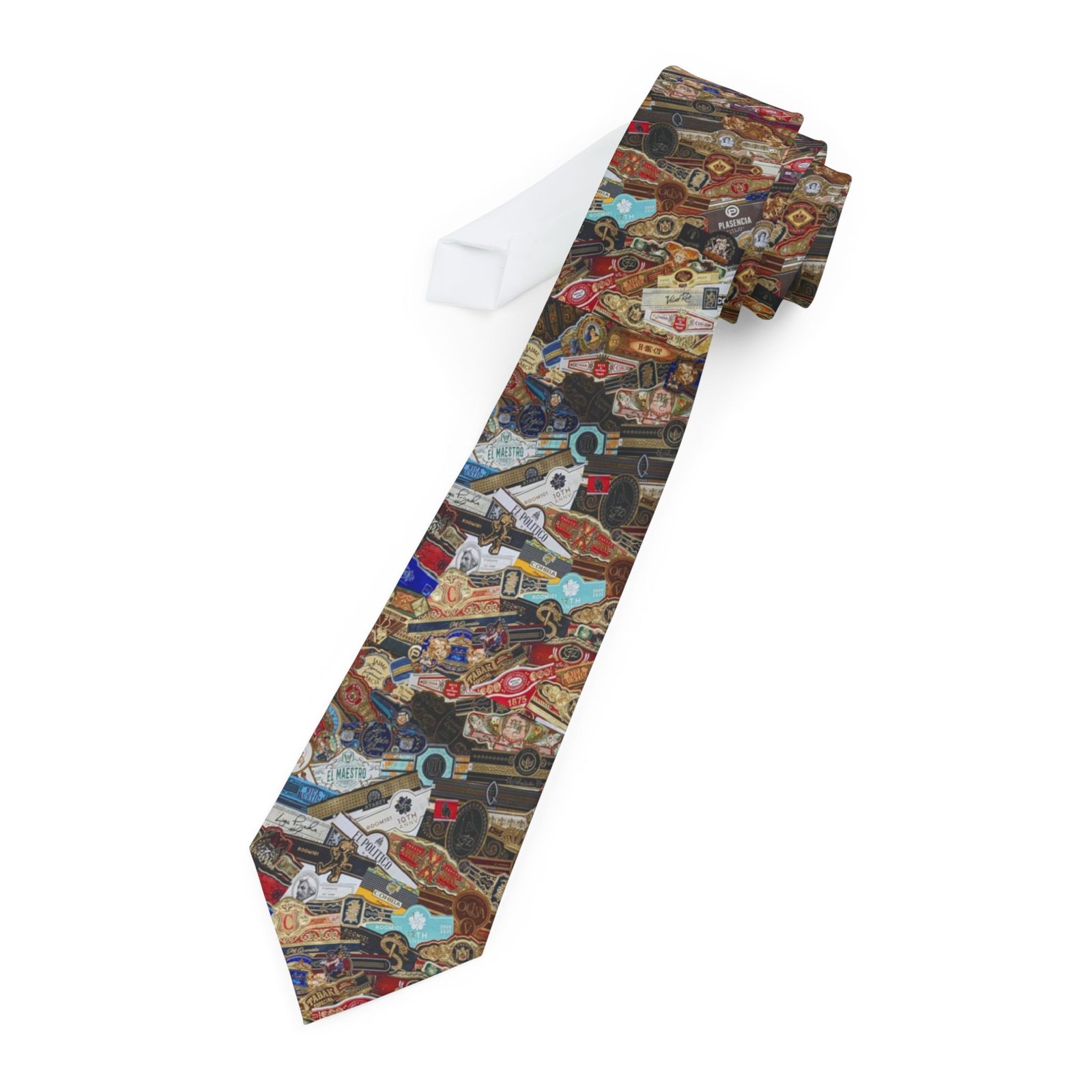 Guitar Picks Pattern Necktie — Vintage Instruments Musician Tie - Image 3