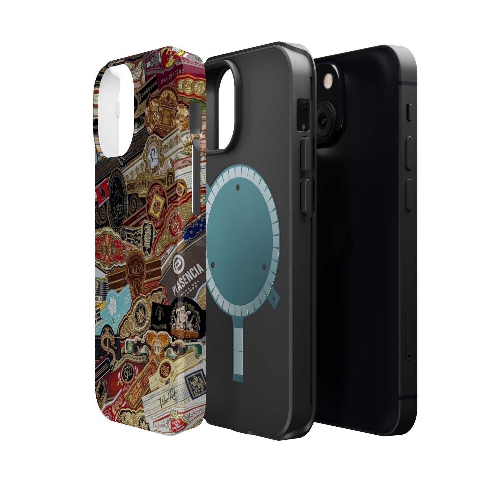 Cigar Band Collage Magnetic Impact-Resistant Phone Case - Image 63