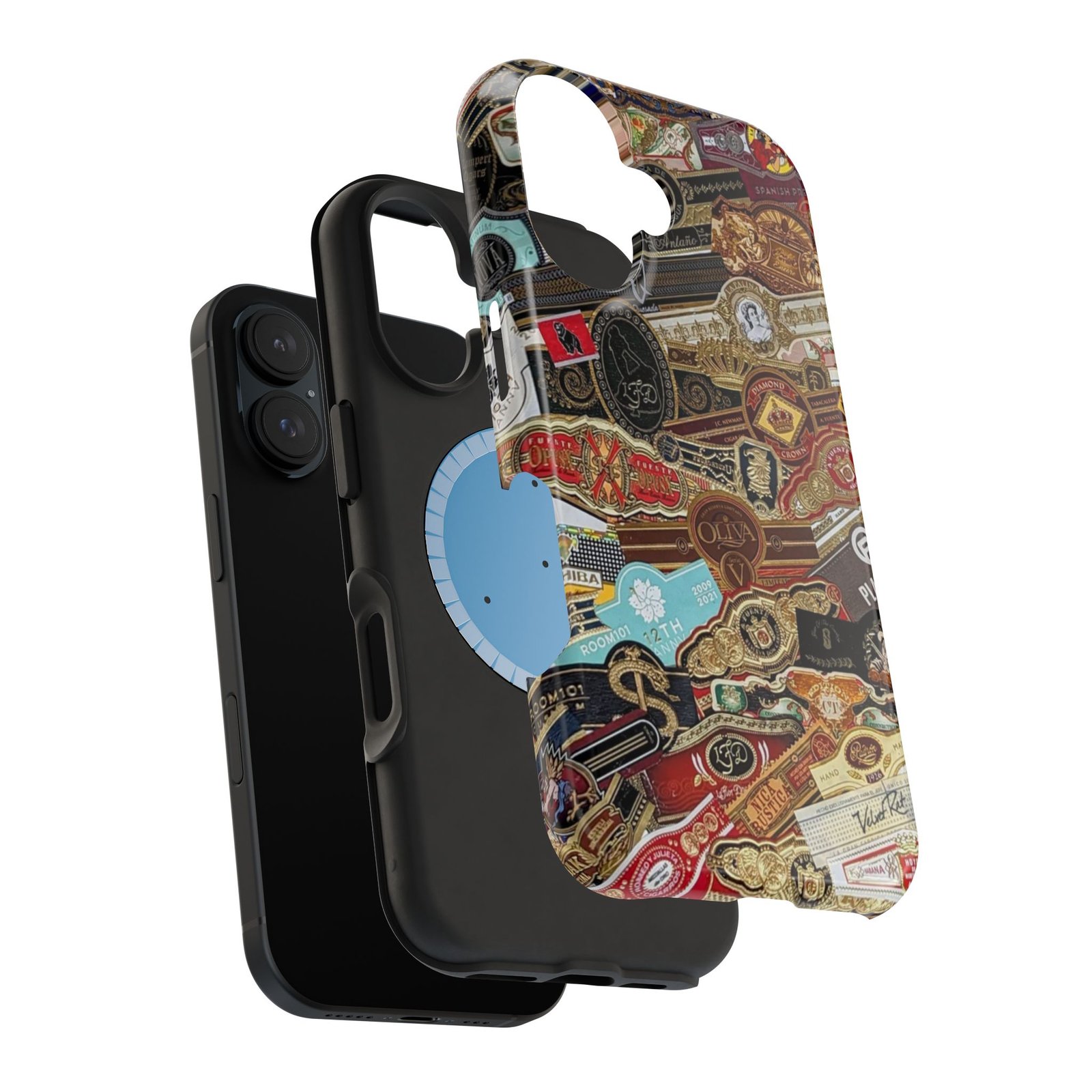 Cigar Band Collage Magnetic Impact-Resistant Phone Case - Image 141