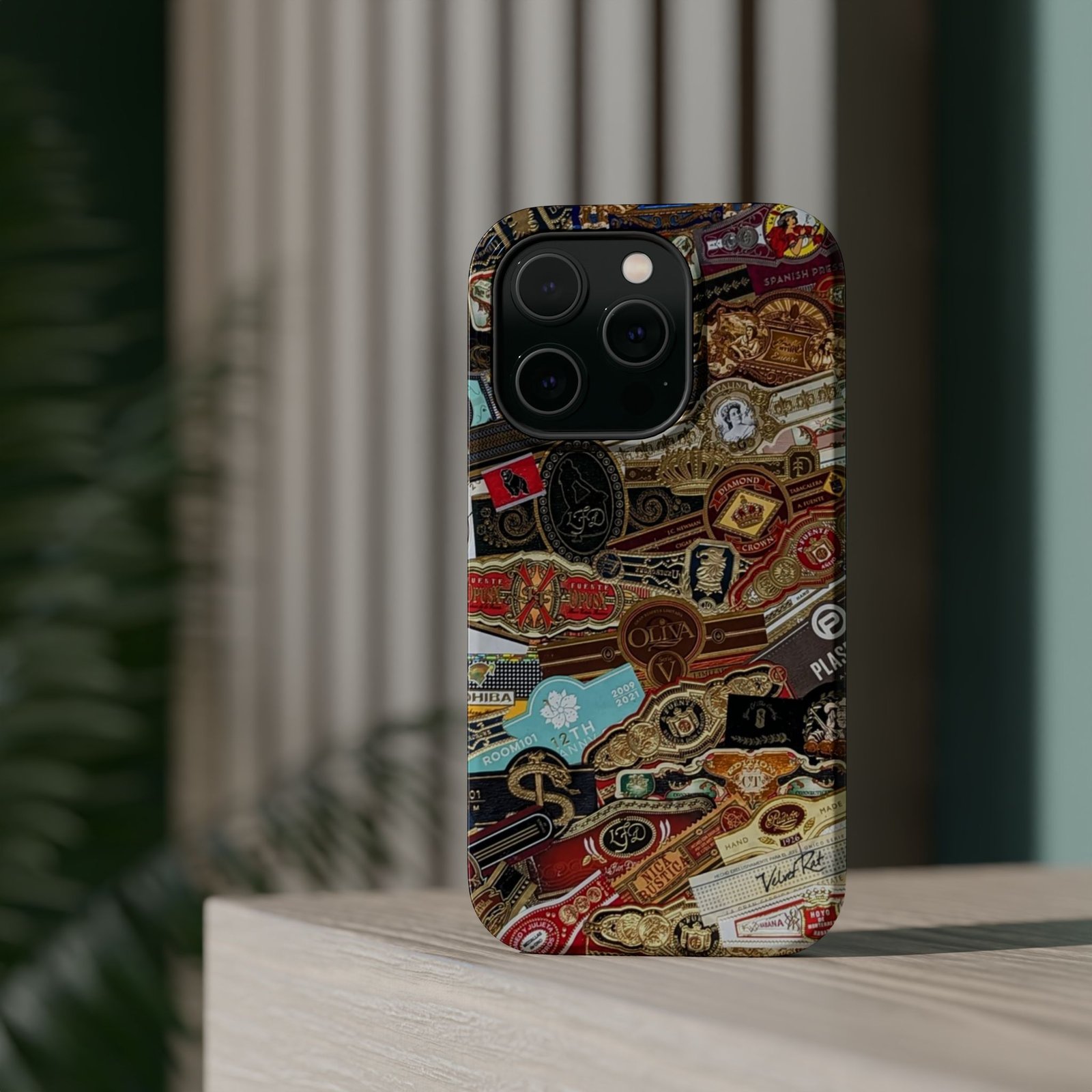 Cigar Band Collage Magnetic Impact-Resistant Phone Case - Image 25