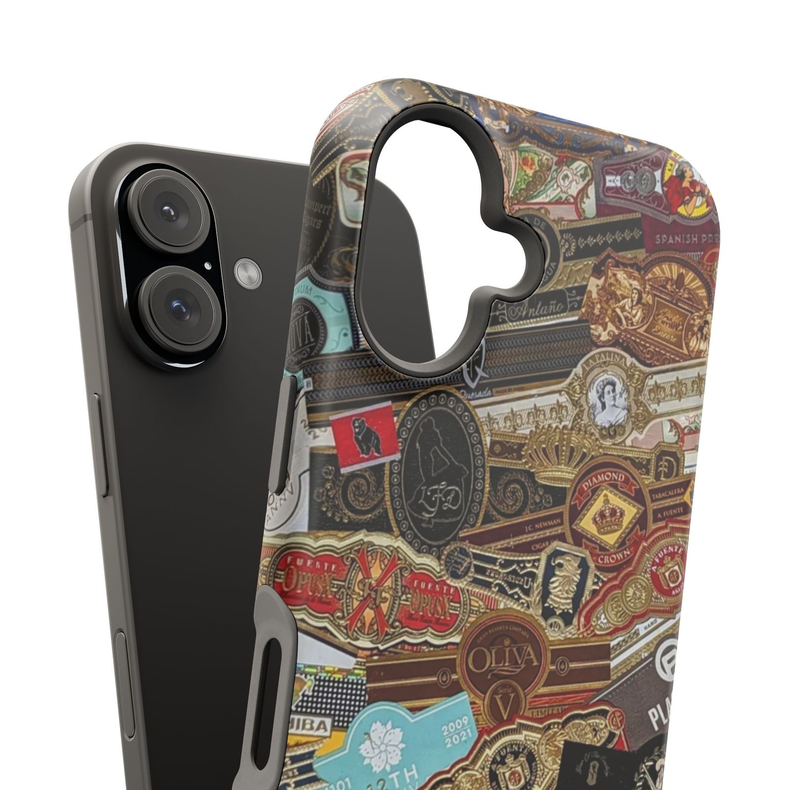 Cigar Band Collage Magnetic Impact-Resistant Phone Case - Image 150