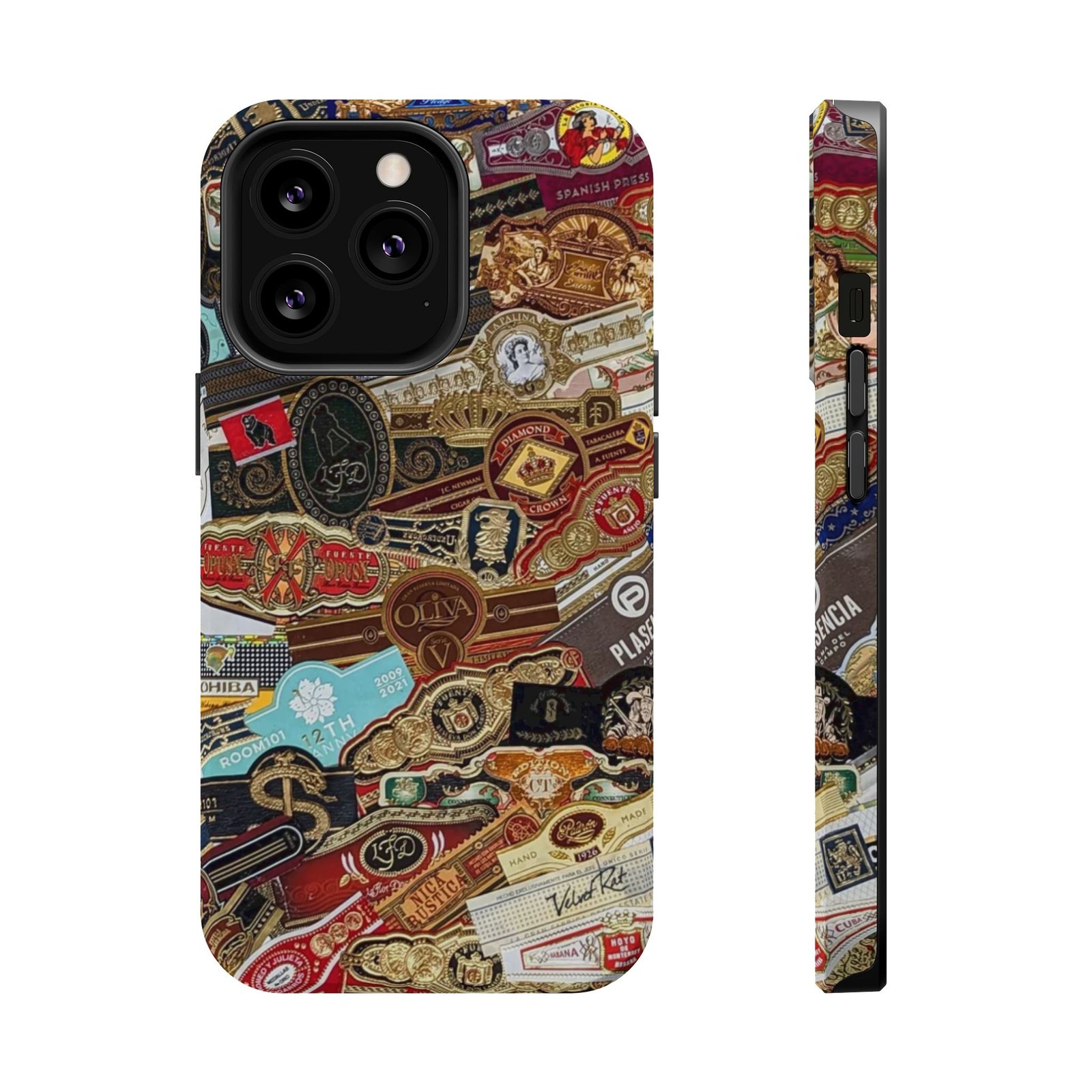 Cigar Band Collage Magnetic Impact-Resistant Phone Case - Image 77