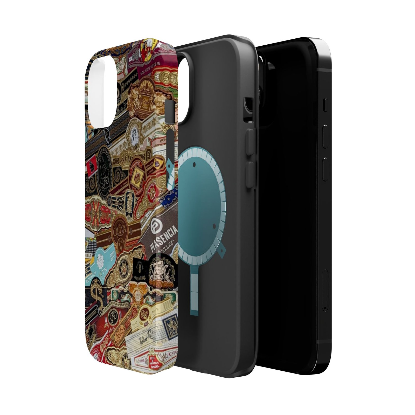 Cigar Band Collage Magnetic Impact-Resistant Phone Case - Image 13