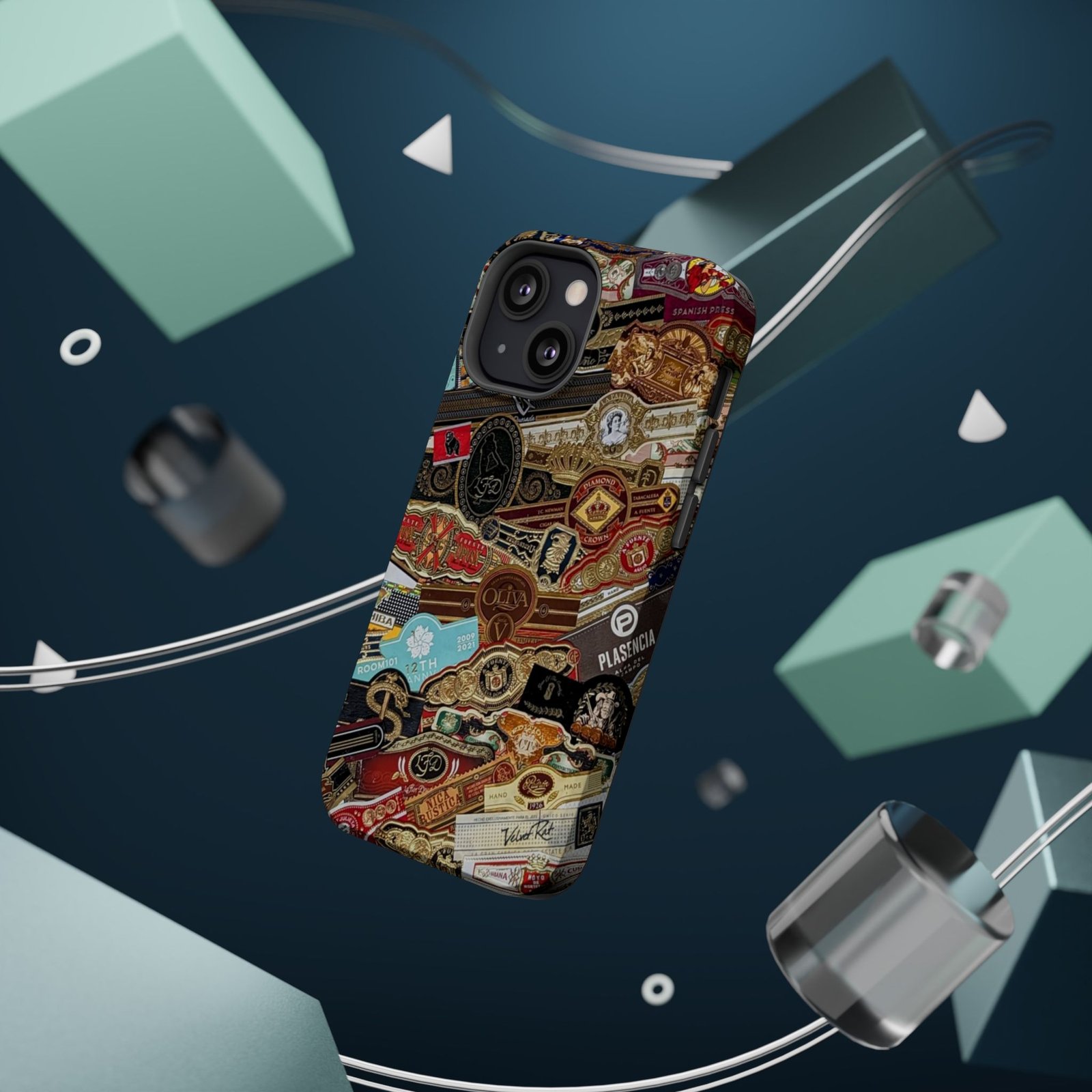 Cigar Band Collage Magnetic Impact-Resistant Phone Case - Image 64