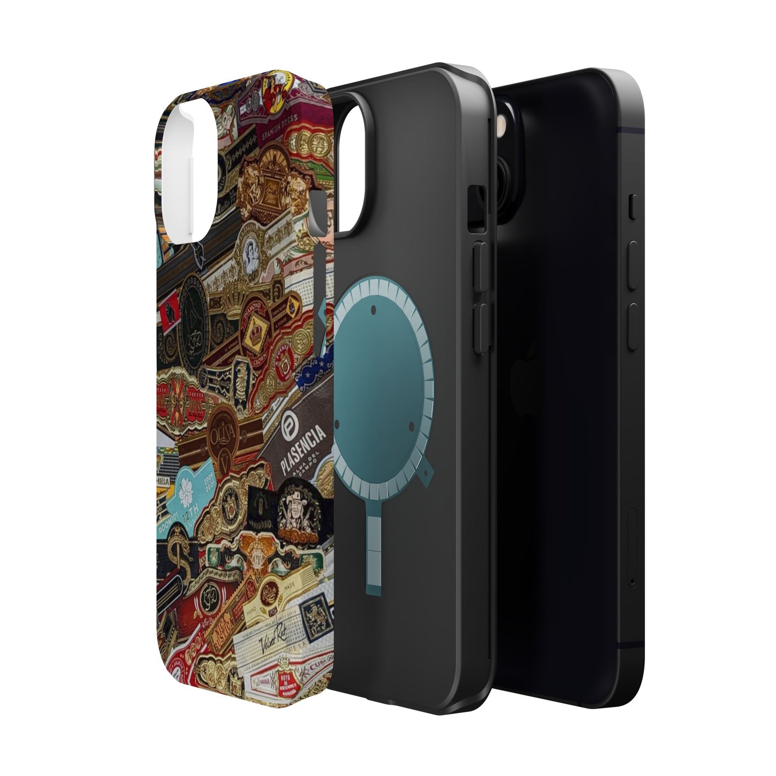 Cigar Band Collage Magnetic Impact-Resistant Phone Case - Image 58