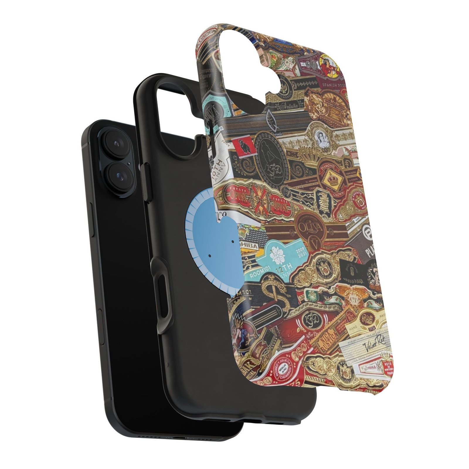 Cigar Band Collage Magnetic Impact-Resistant Phone Case - Image 174