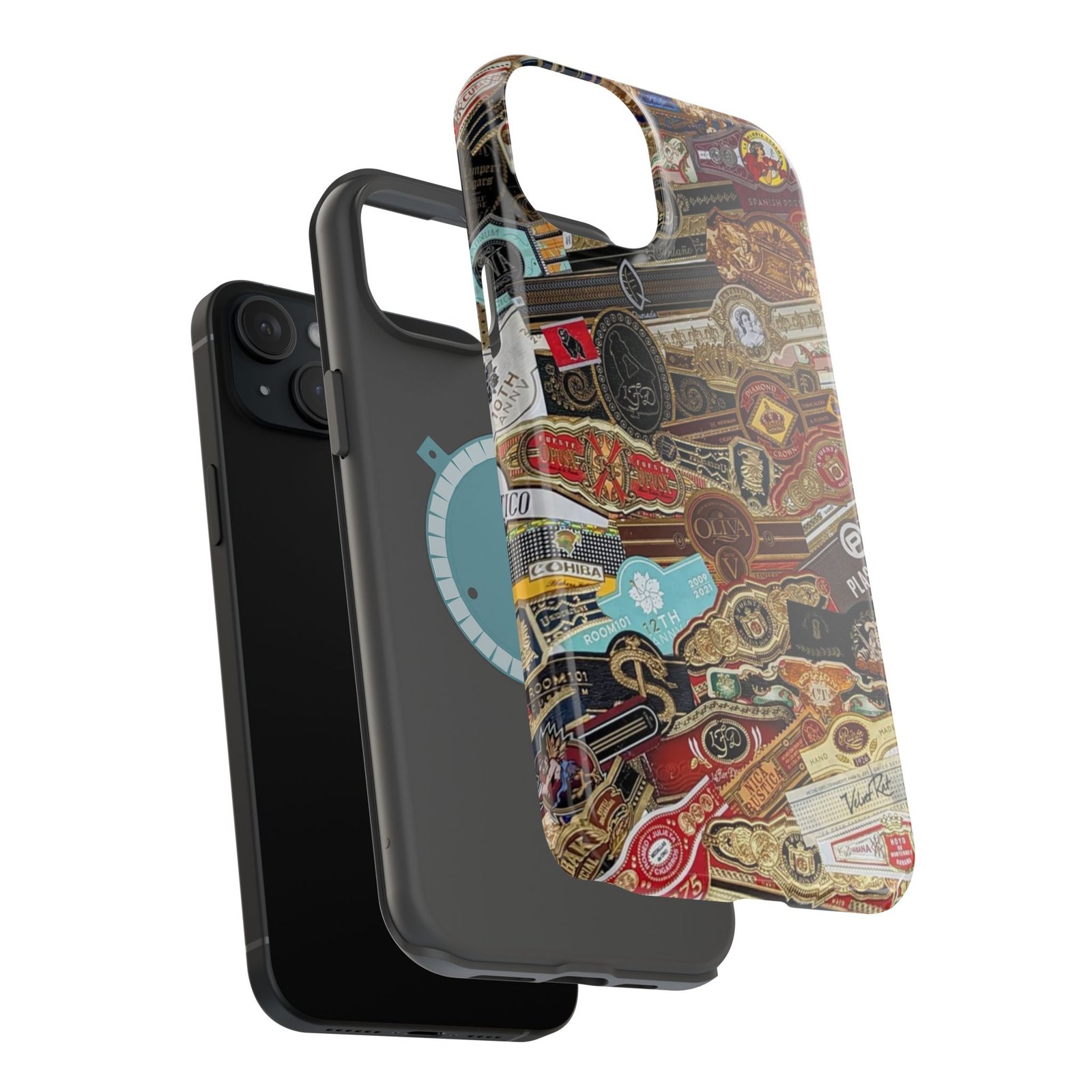 Cigar Band Collage Magnetic Impact-Resistant Phone Case - Image 115