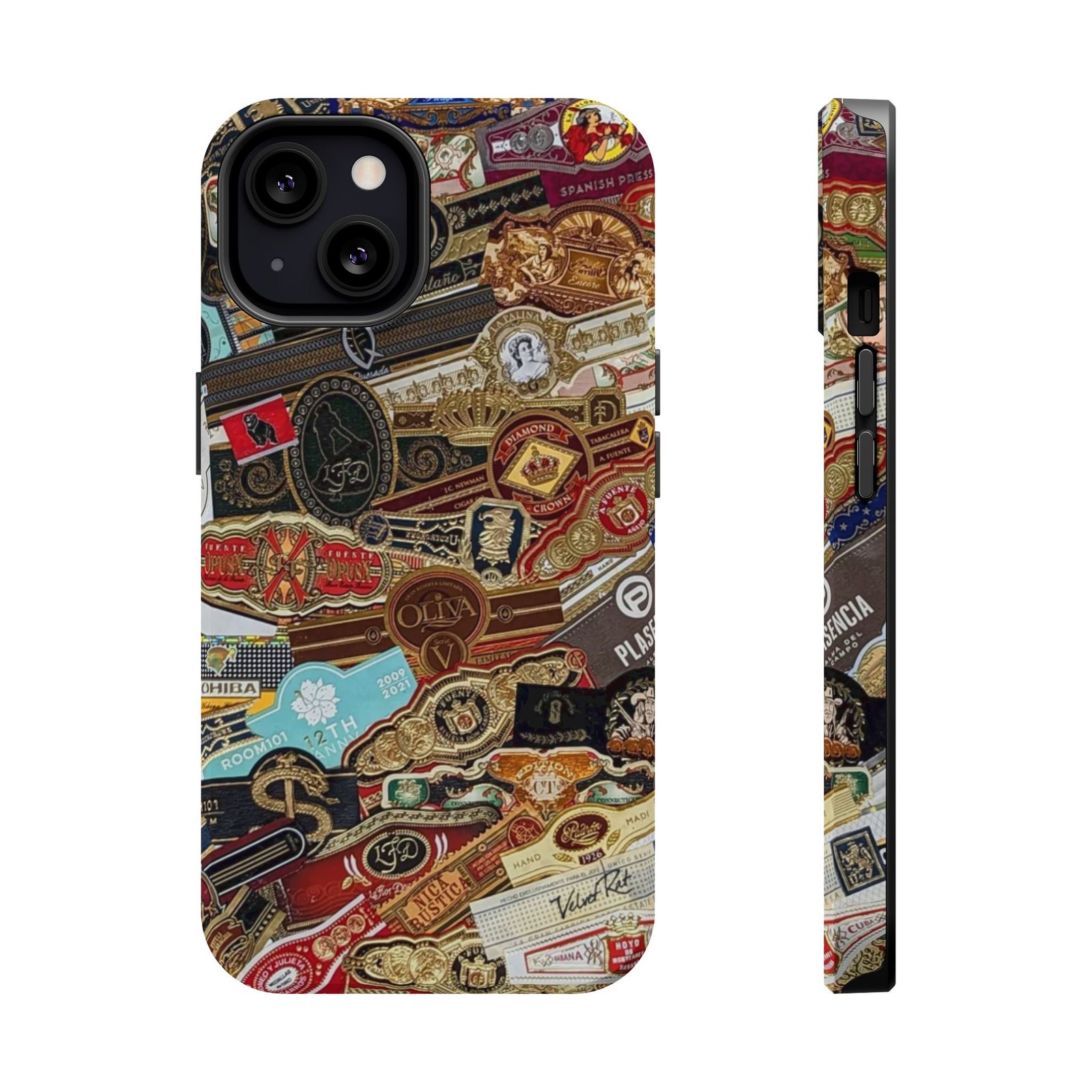 Cigar Band Collage Magnetic Impact-Resistant Phone Case - Image 57