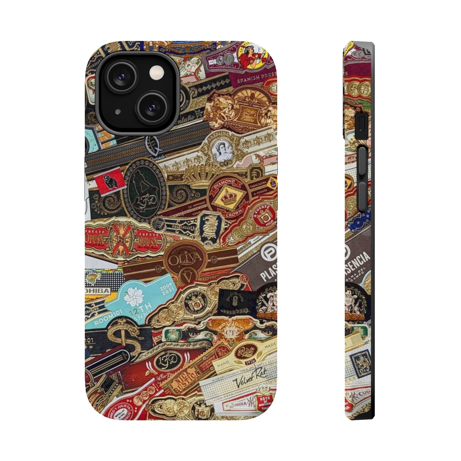 Cigar Band Collage Magnetic Impact-Resistant Phone Case - Image 17
