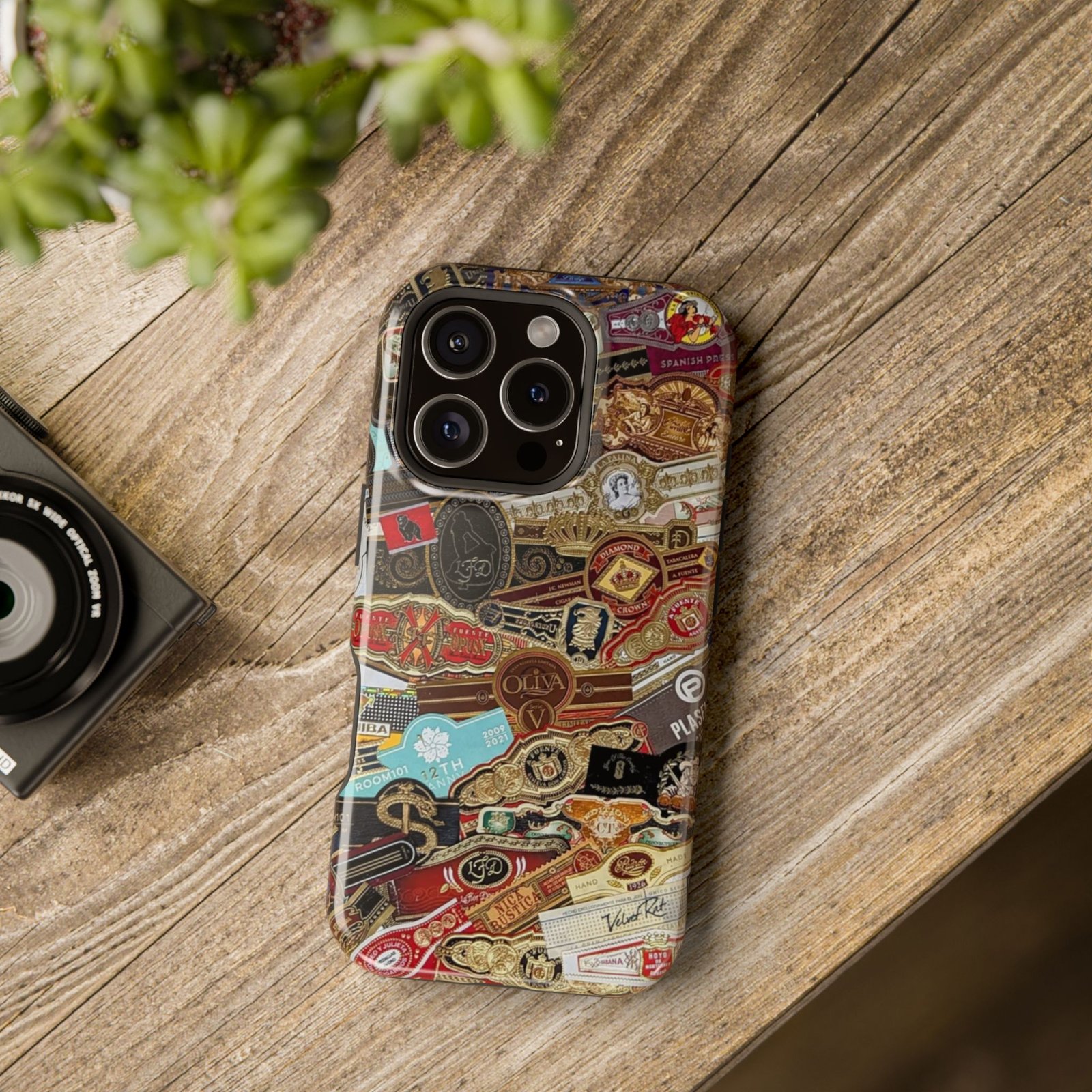 Cigar Band Collage Magnetic Impact-Resistant Phone Case - Image 186