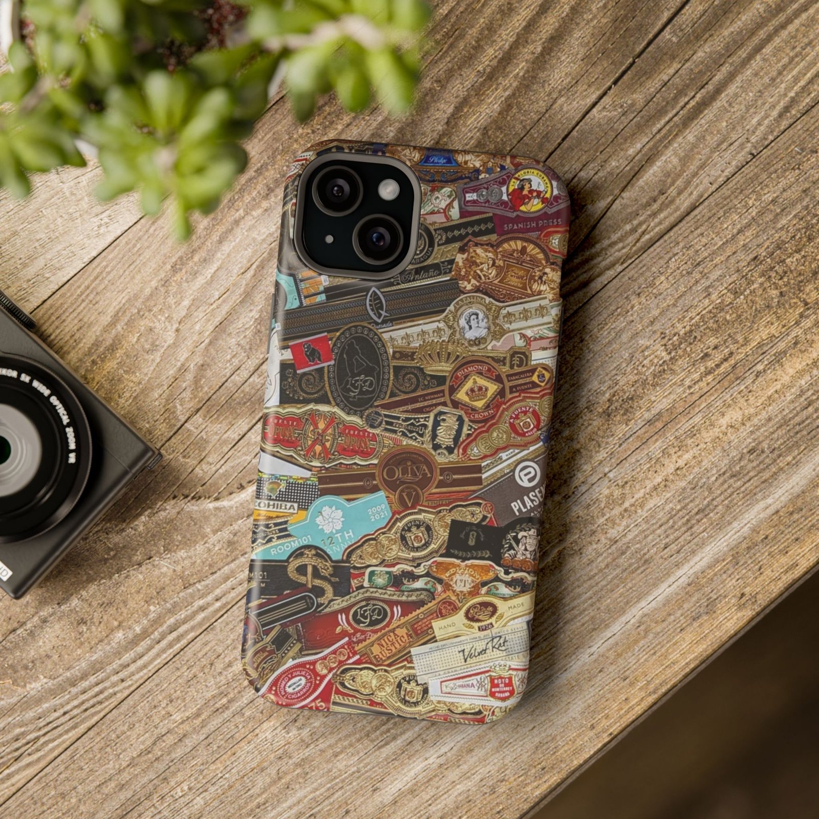 Cigar Band Collage Magnetic Impact-Resistant Phone Case - Image 121