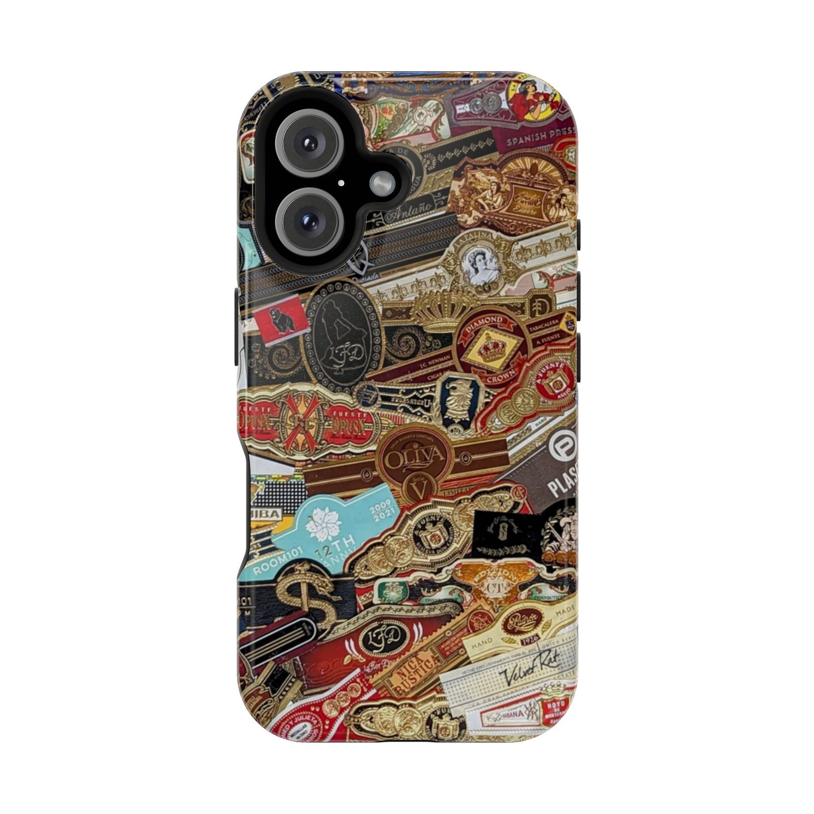 Cigar Band Collage Magnetic Impact-Resistant Phone Case - Image 132