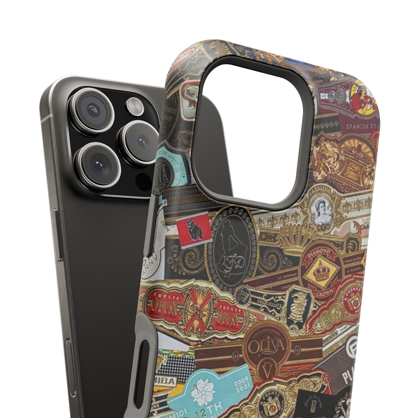 Cigar Band Collage Magnetic Impact-Resistant Phone Case - Image 194