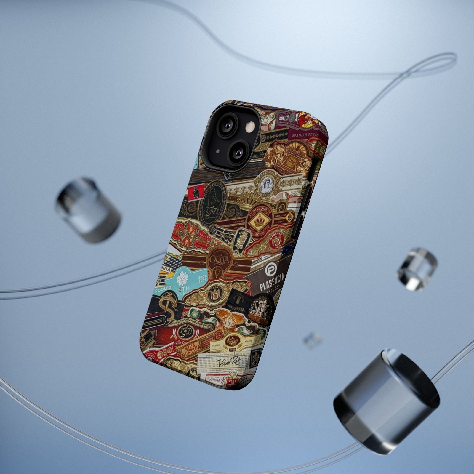 Cigar Band Collage Magnetic Impact-Resistant Phone Case - Image 71