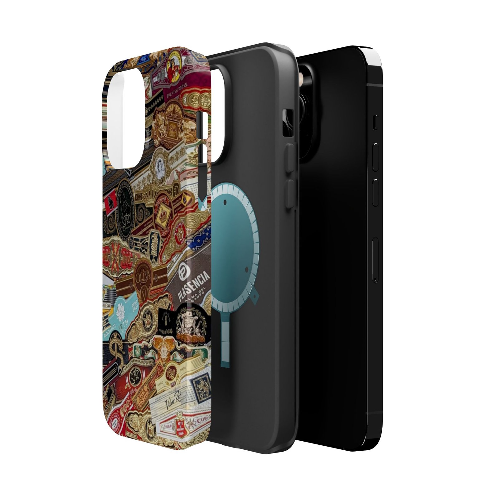 Cigar Band Collage Magnetic Impact-Resistant Phone Case - Image 43