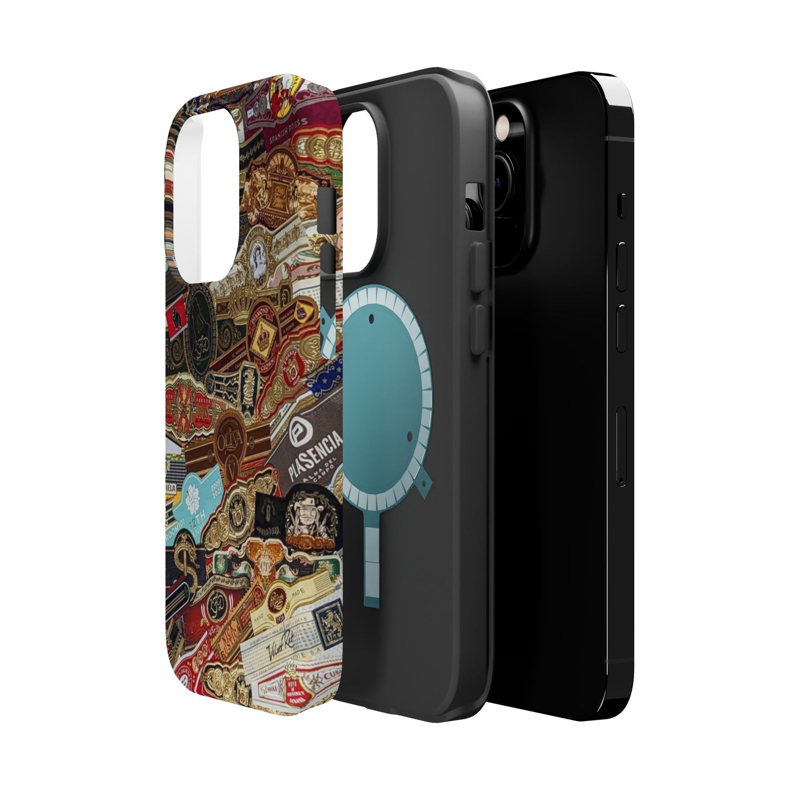 Cigar Band Collage Magnetic Impact-Resistant Phone Case - Image 28