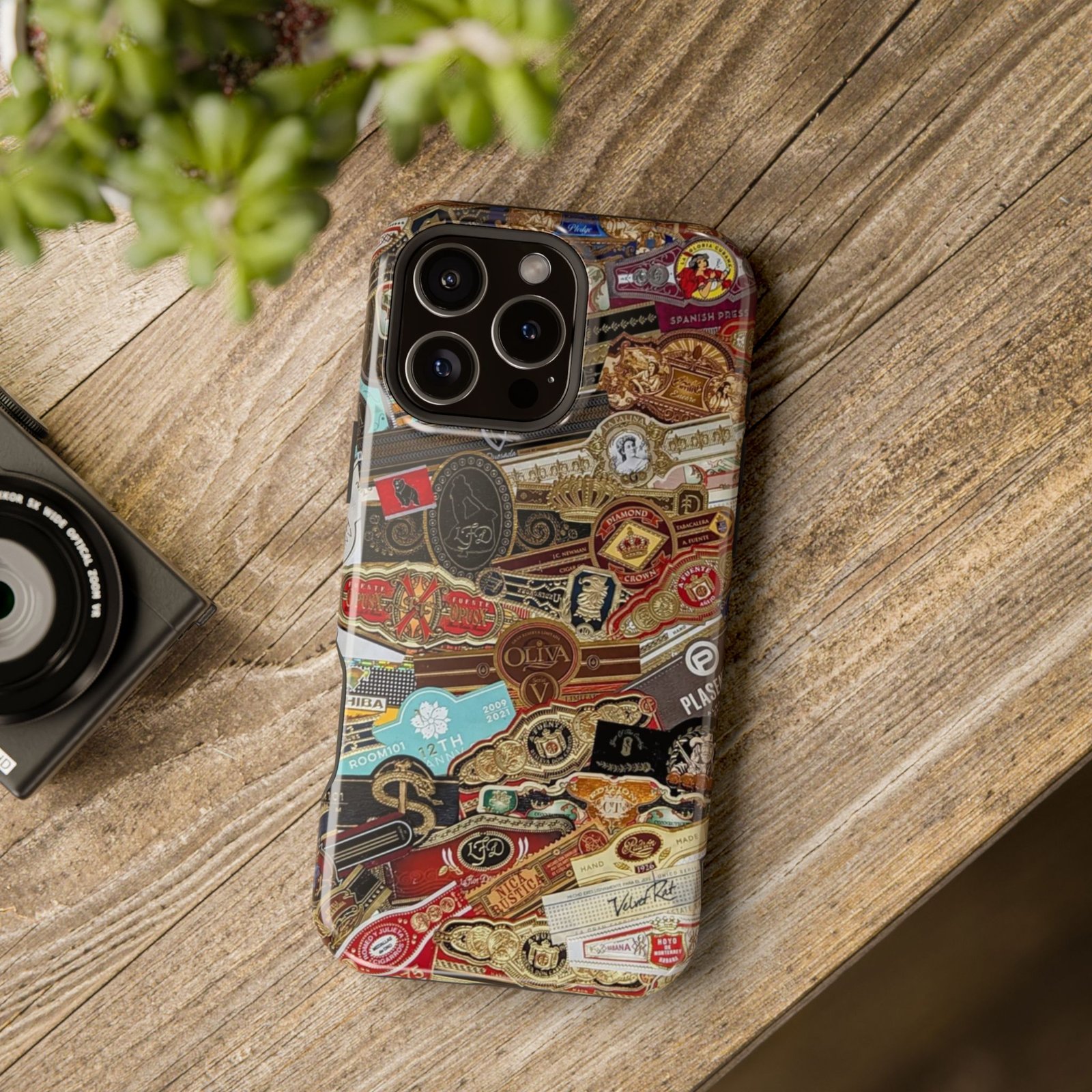 Cigar Band Collage Magnetic Impact-Resistant Phone Case - Image 11