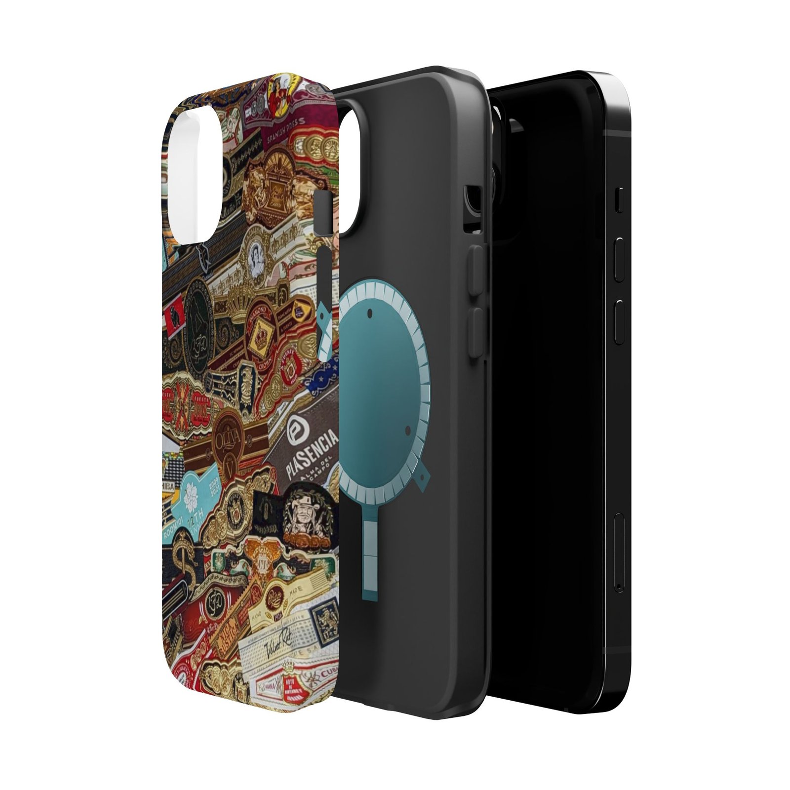 Cigar Band Collage Magnetic Impact-Resistant Phone Case - Image 18