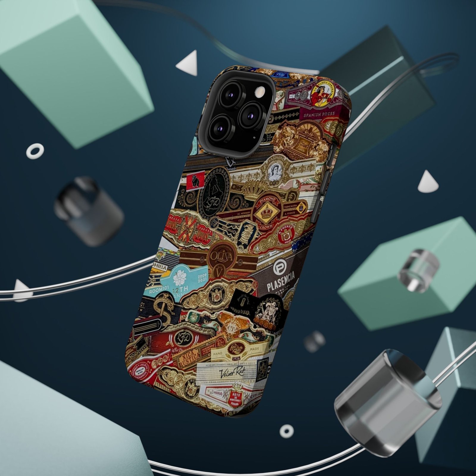 Cigar Band Collage Magnetic Impact-Resistant Phone Case - Image 84