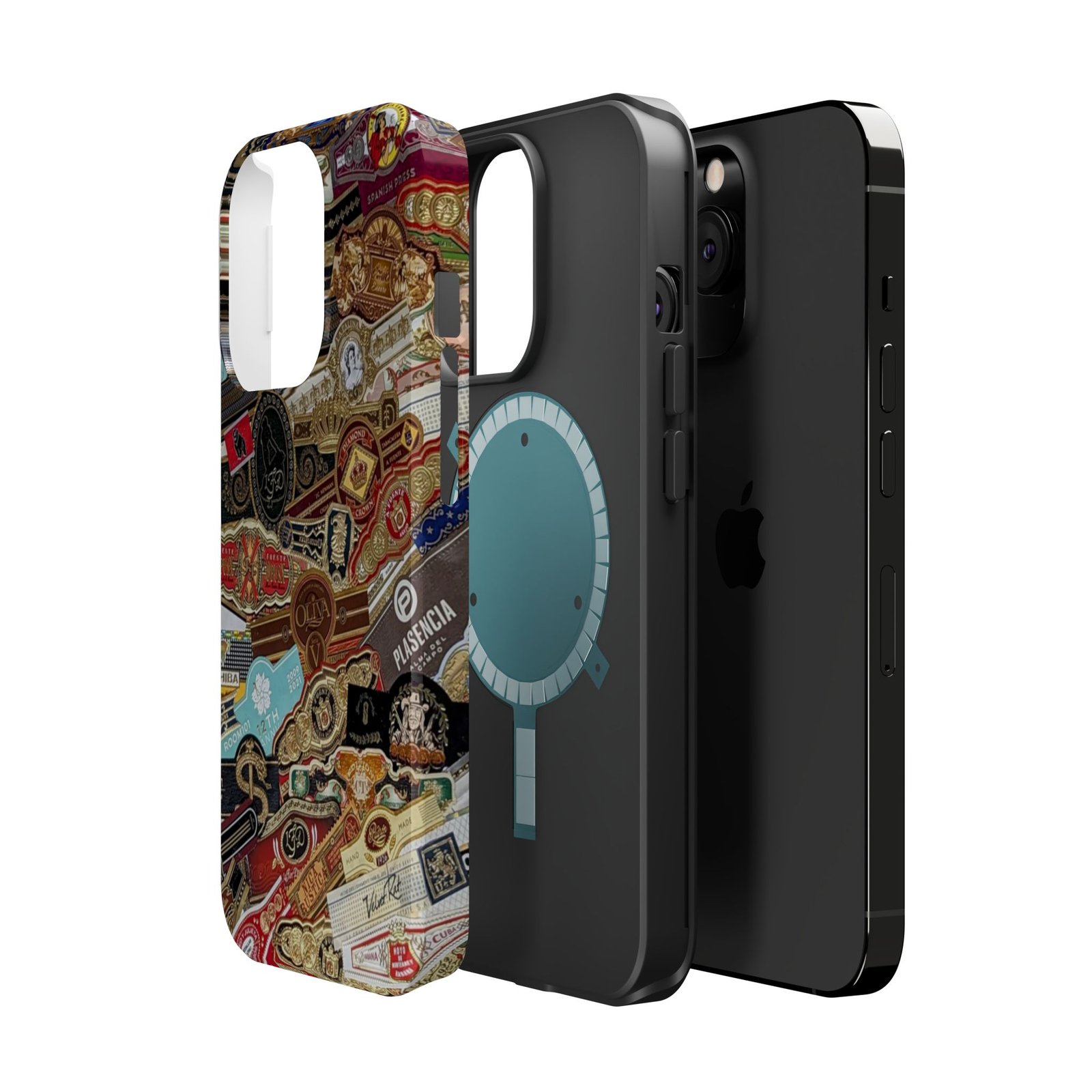 Cigar Band Collage Magnetic Impact-Resistant Phone Case - Image 73