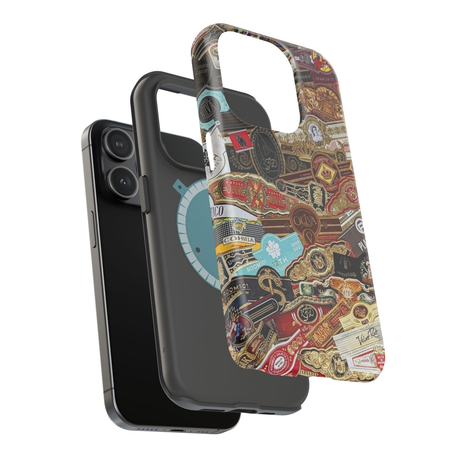 Cigar Band Collage Magnetic Impact-Resistant Phone Case - Image 110