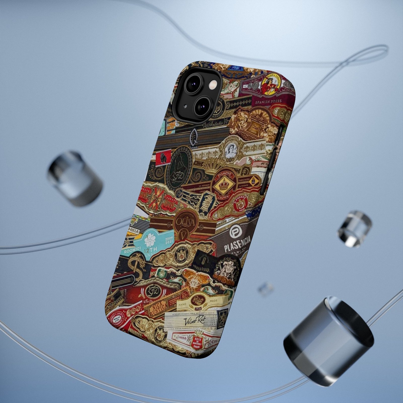 Cigar Band Collage Magnetic Impact-Resistant Phone Case - Image 41