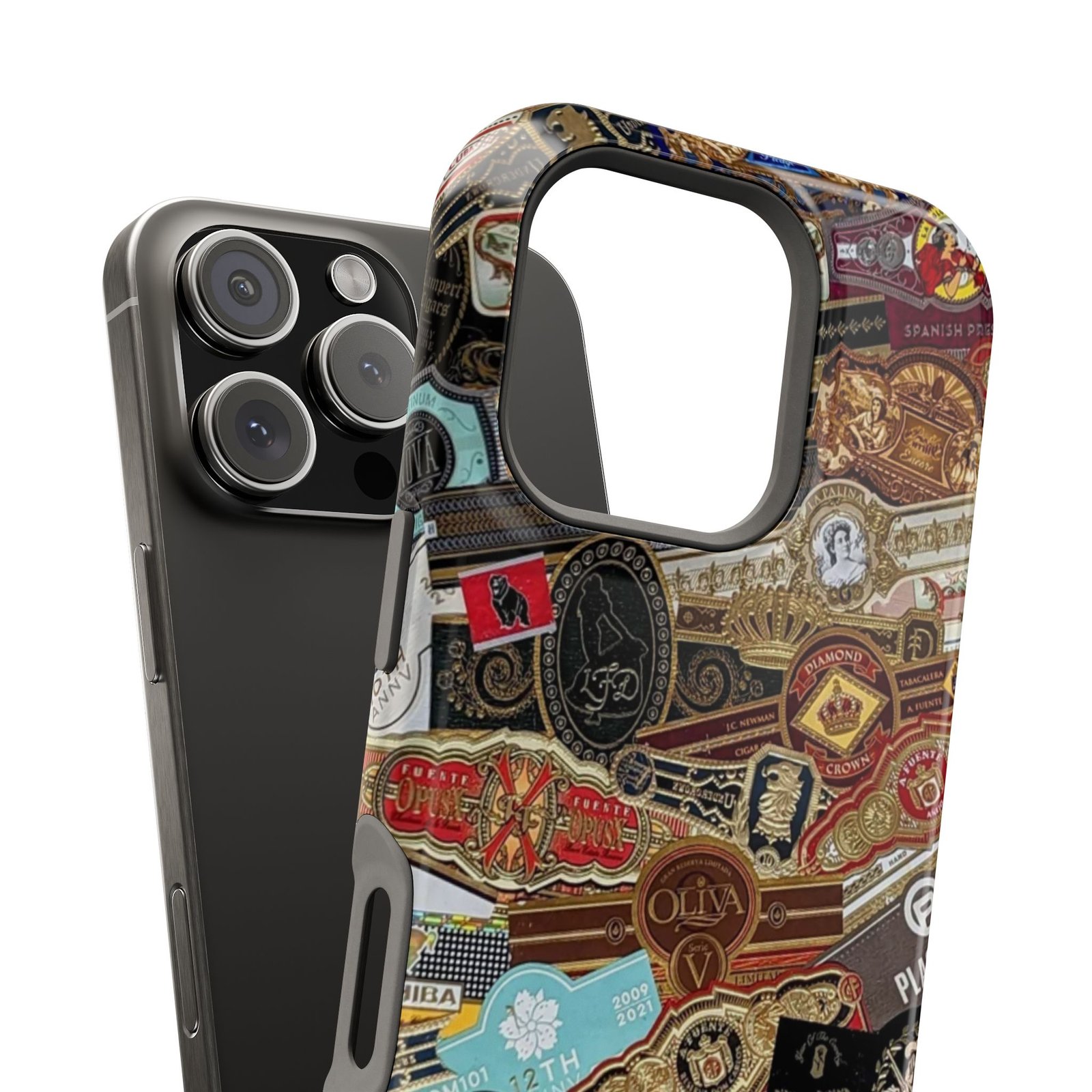 Cigar Band Collage Magnetic Impact-Resistant Phone Case - Image 183