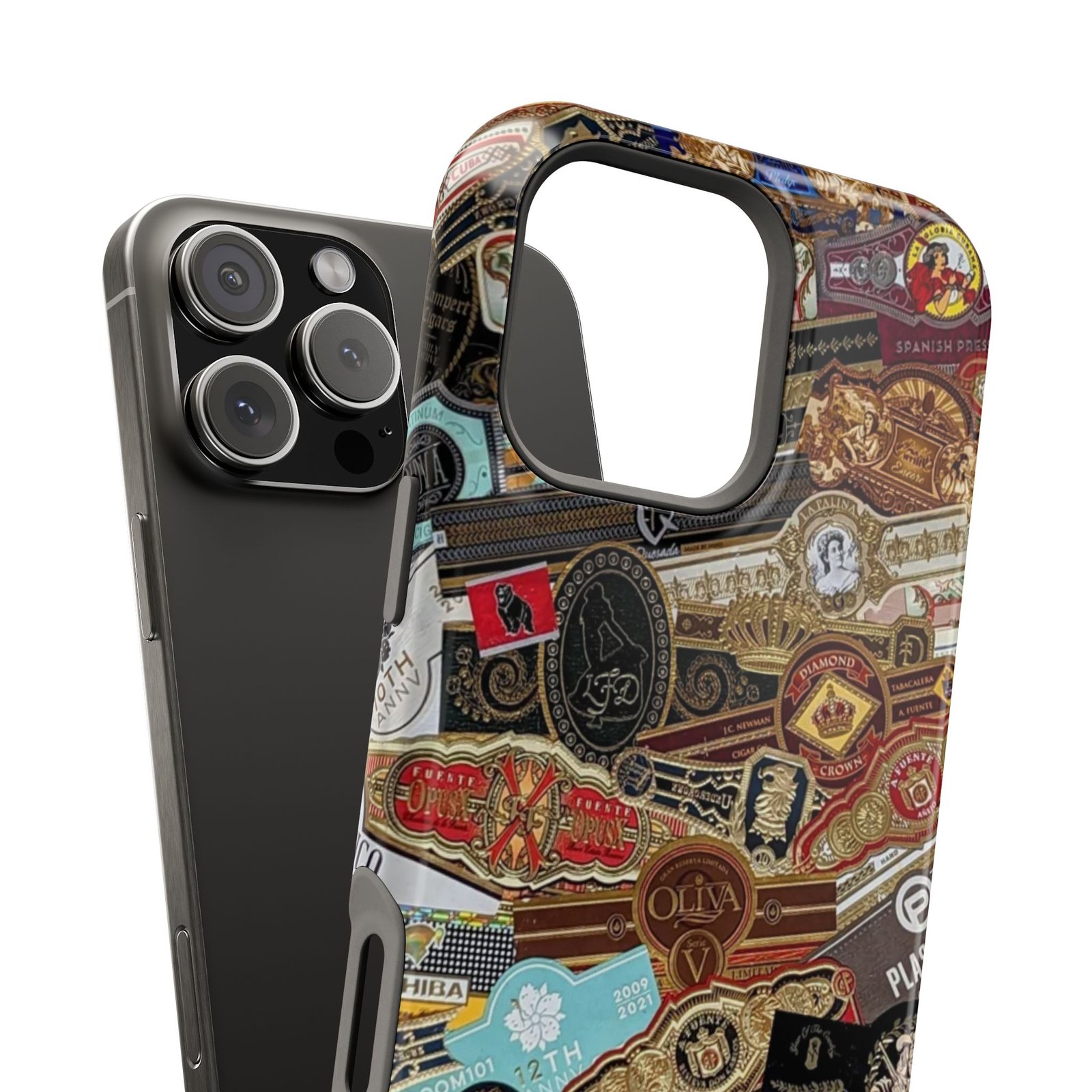 Cigar Band Collage Magnetic Impact-Resistant Phone Case - Image 9