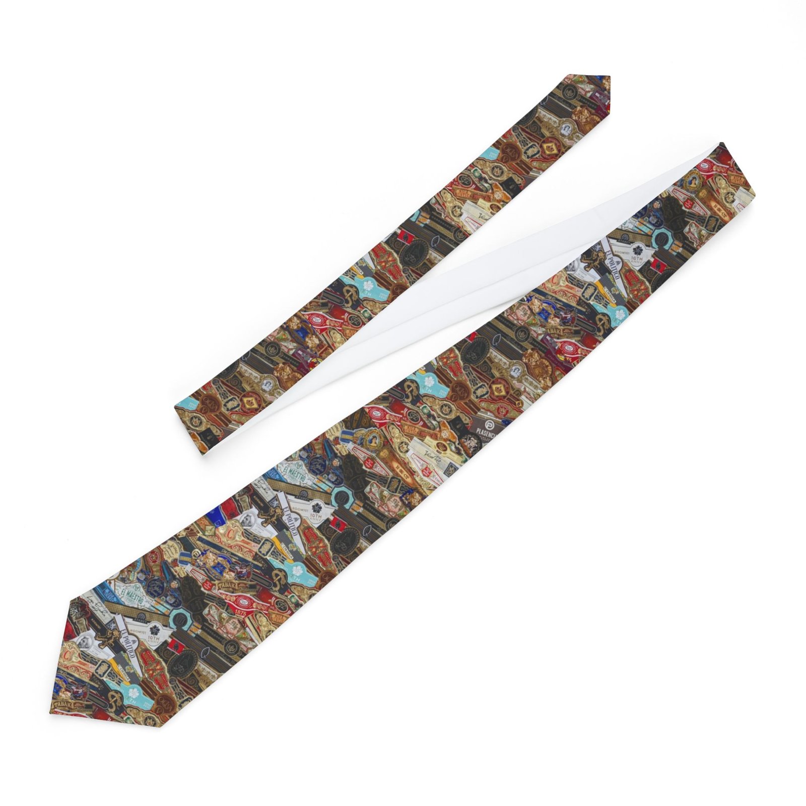Guitar Picks Pattern Necktie — Vintage Instruments Musician Tie - Image 2
