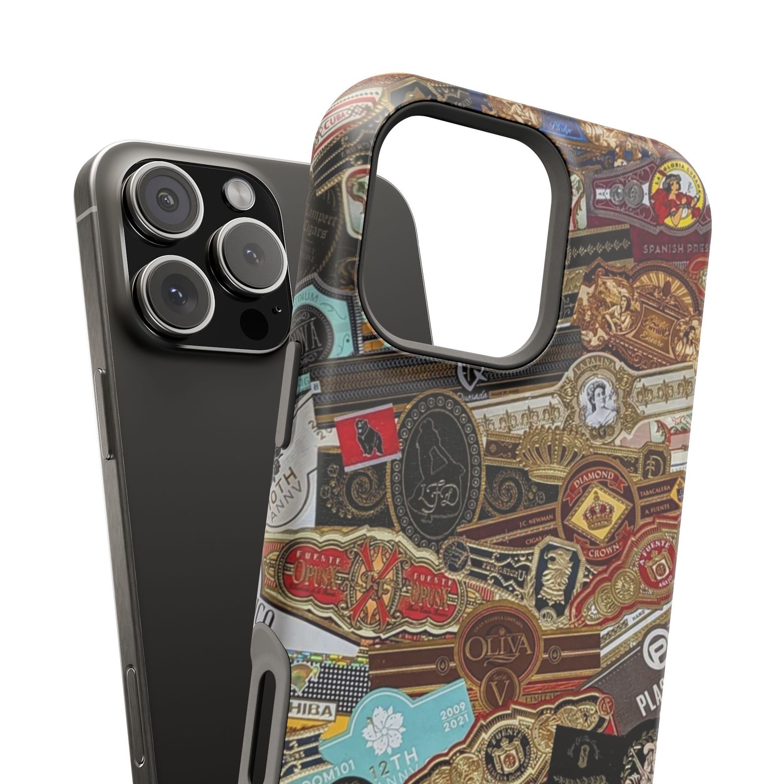 Cigar Band Collage Magnetic Impact-Resistant Phone Case - Image 205