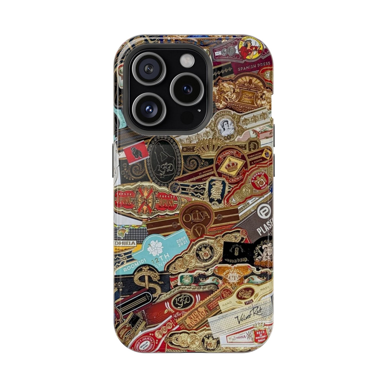 Cigar Band Collage Magnetic Impact-Resistant Phone Case - Image 102