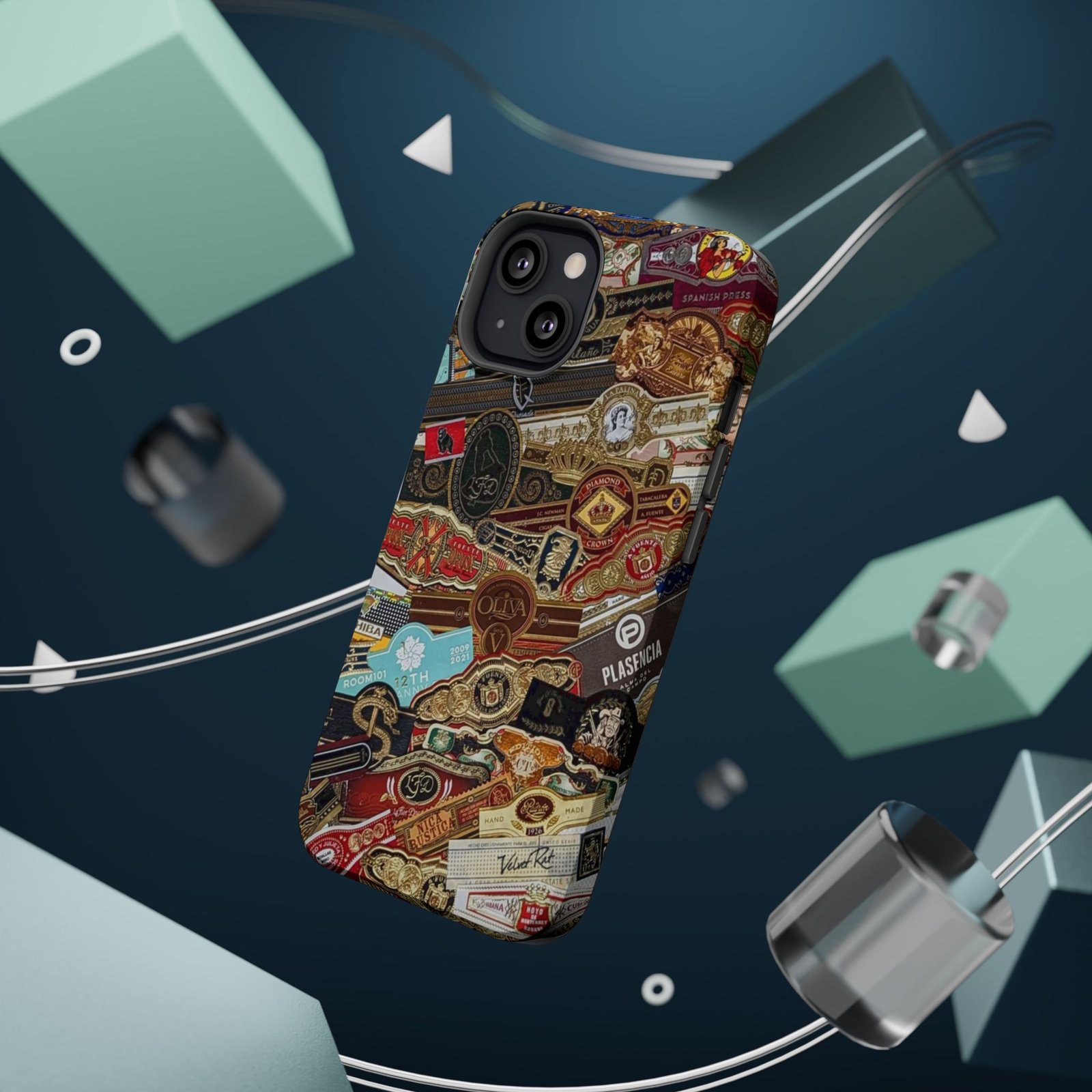 Cigar Band Collage Magnetic Impact-Resistant Phone Case - Image 59